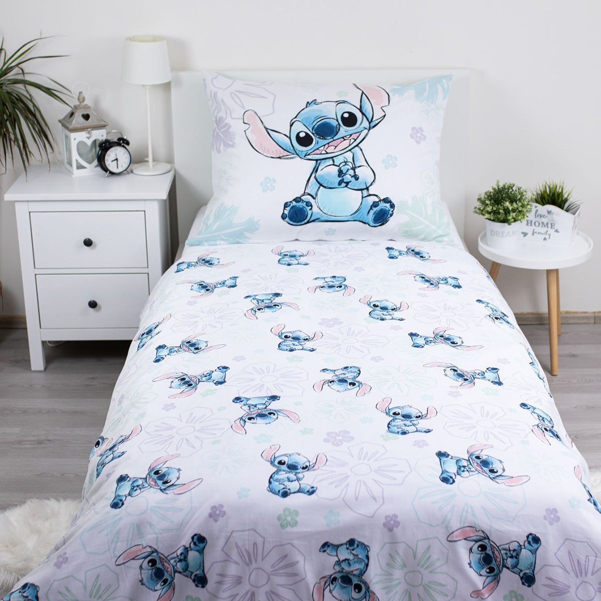 Disney Bettwäsche Disney Lilo und Stitch Bettwäsche Alien 140 x 200 + 70 x90 cm Baumwoll, Renforcé, 2 teilig
