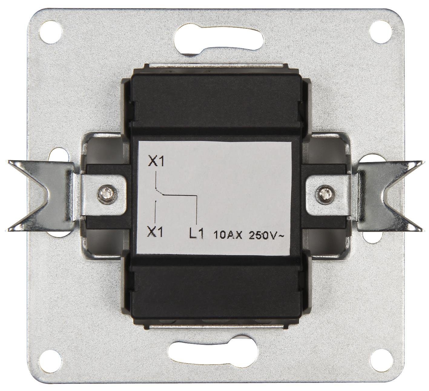 McPower Steckdose Wechselschalter McPower Flair, 250V~/10A, UP, Klemmanschluss, weiß