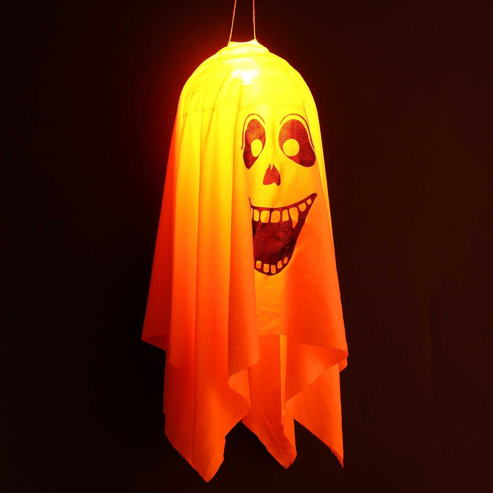 Orange Licht, mit Zauberer (1 gelbem St), Party Dekoration Rosnek Requisiten Horror Halloween Hängendes für Haus Dekofigur Bar Geistertuch,