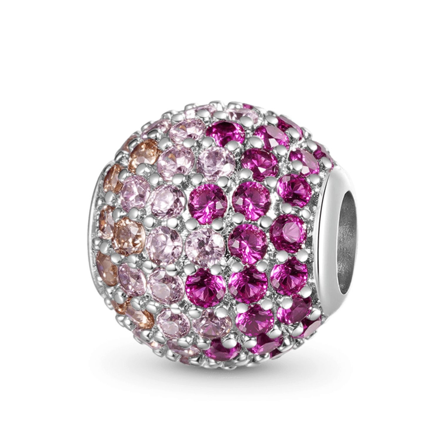 Bead Gnoce Charm rosa&pink Pavé HYC109