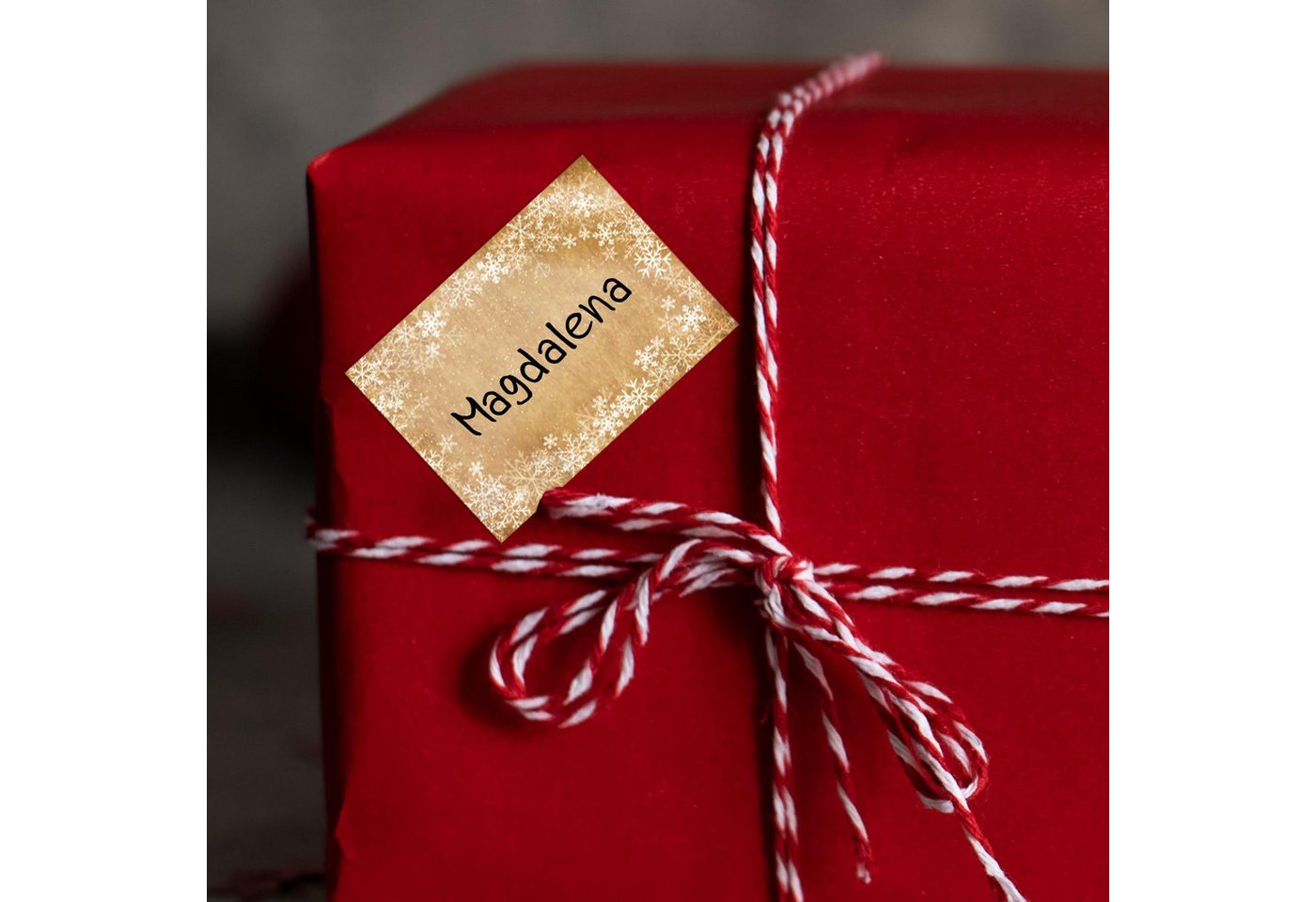 Thumbnail - Logbuch-Verlag Aufkleber 25 Namensaufkleber für Weihnachtsgeschenke 7,4 x 5,2 cm natur weiß