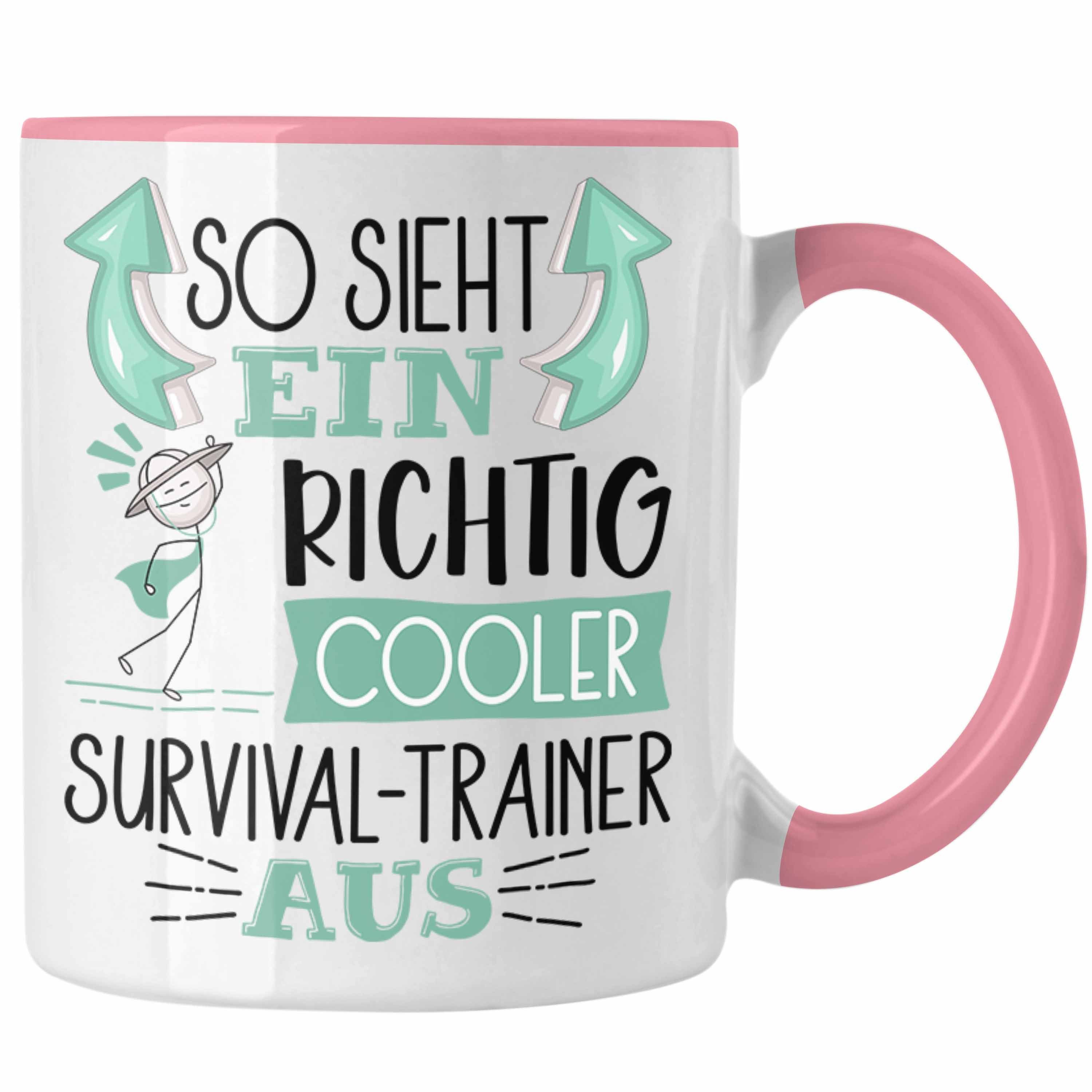 Trendation Tasse So Sieht Ein Richtig Cooler Survival-Trainer Aus Tasse Geschenk für Su Rosa