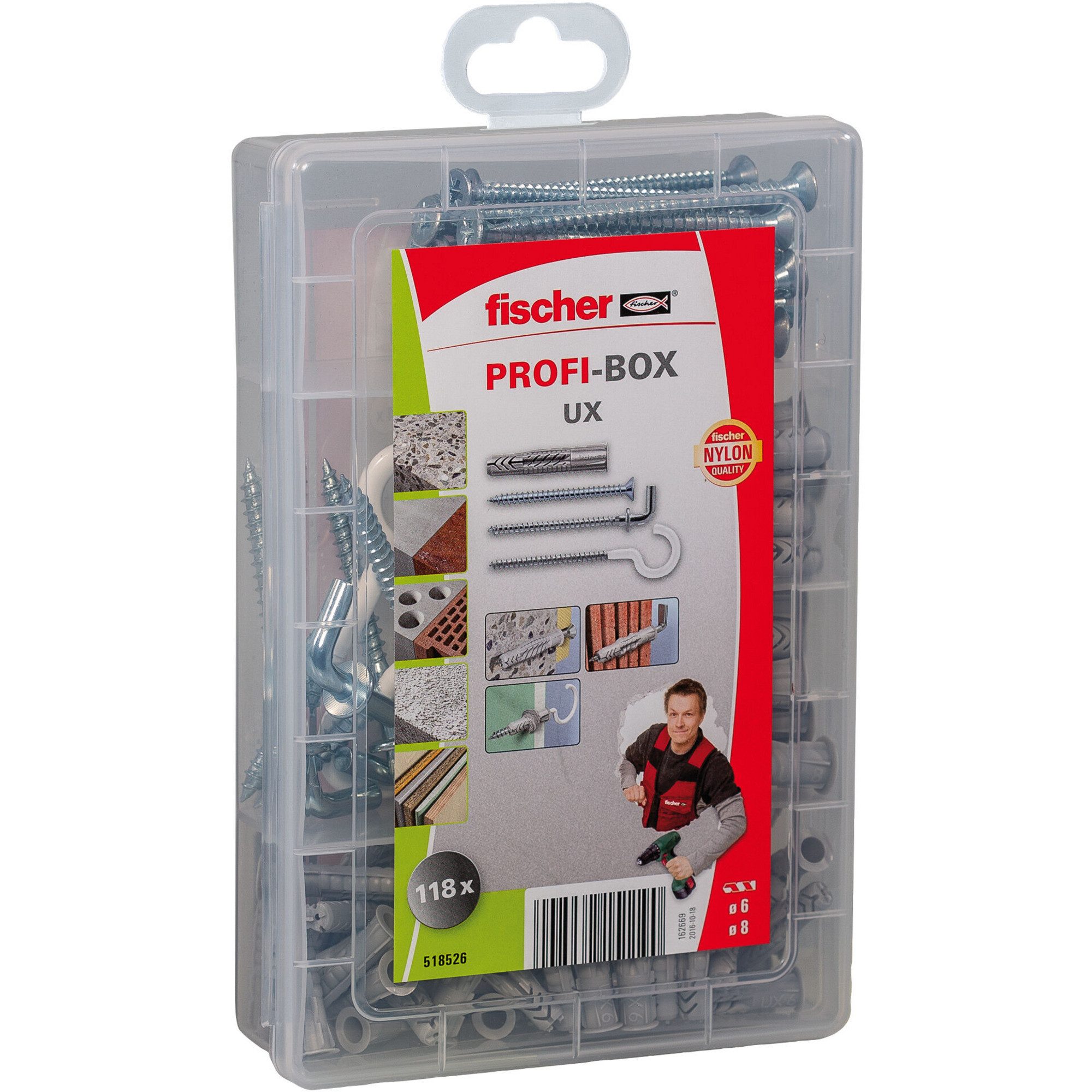 Fischer Schraube fischer Meister-Box Universaldübel UX + Schraube +