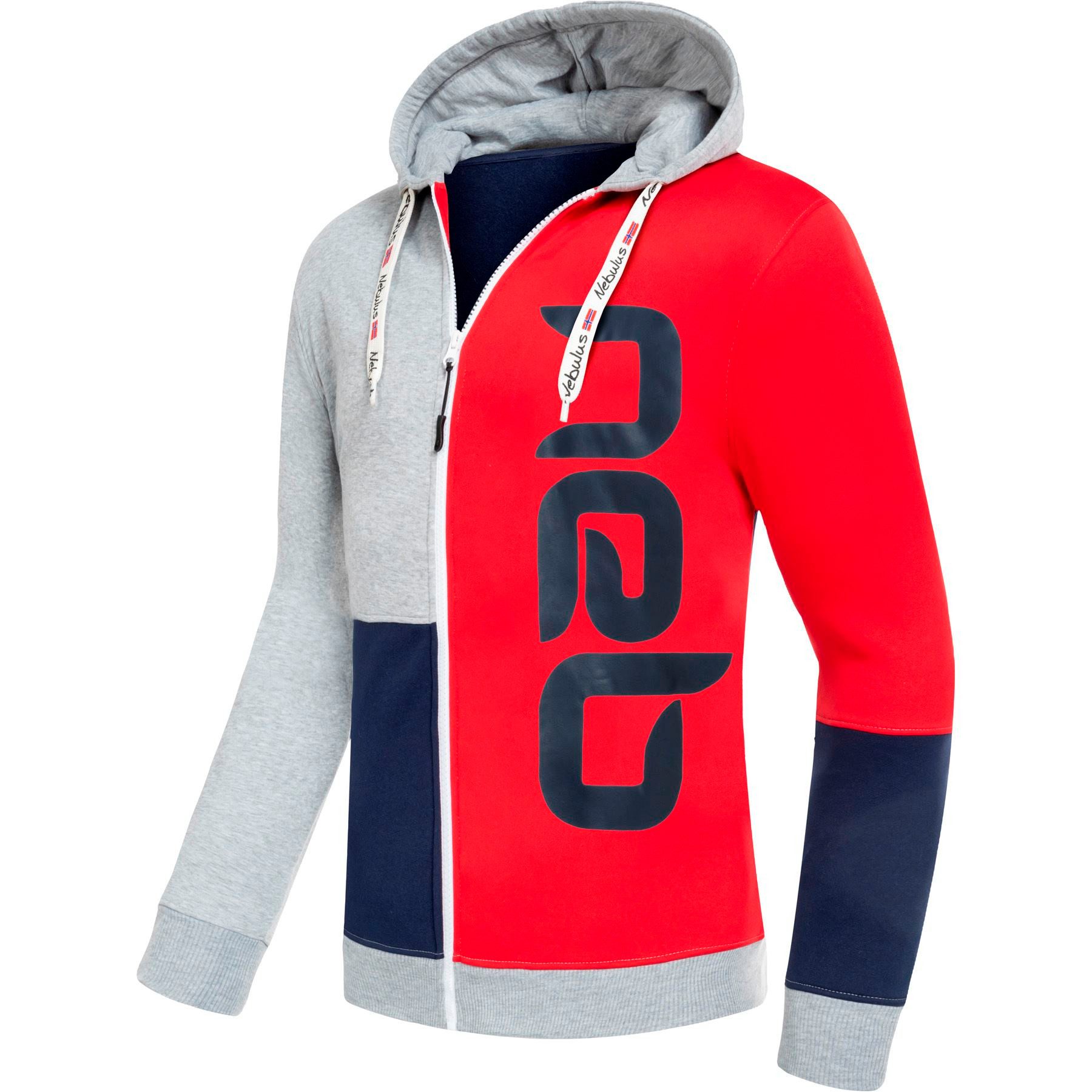 Nebulus Sweatjacke NEBSTER, P6110 - Herren, navy-rot-grau, M