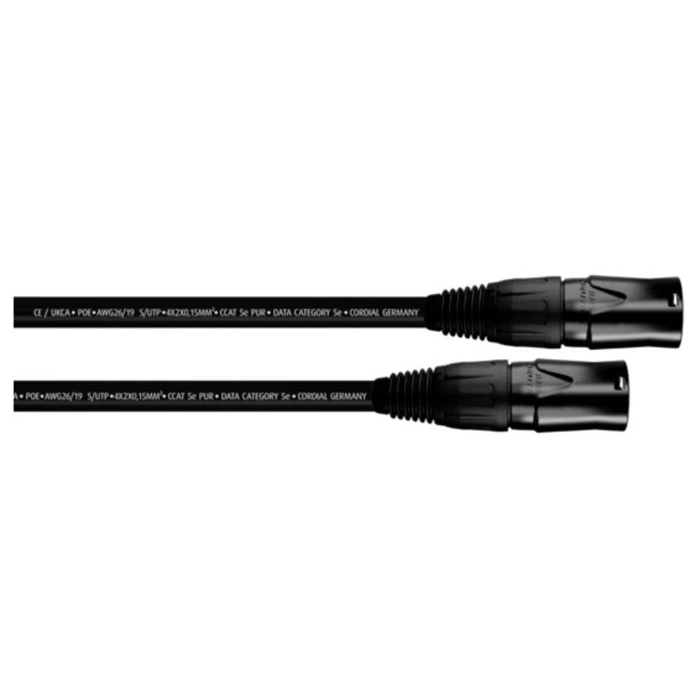 Cordial 0.3 m CCAT 5e PUR, NEUTRIK® 2 x NE8MXB1 Normalbelegung 15554 LAN-Kabel, PUR-Mantel