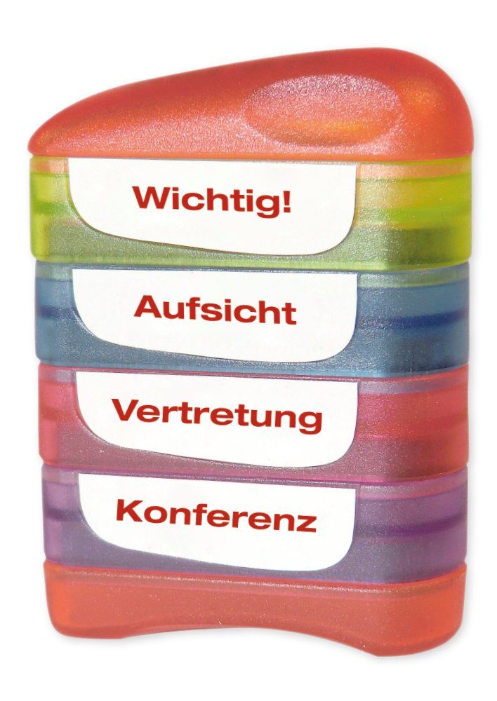 TimeTEX Stempel Siebdruck-Stempel "Perpetuum" 4 in 1, "Wichtig"