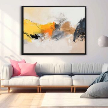 DOTCOMCANVAS® Leinwandbild Joyful Transition, Leinwandbild beige orange moderne abstrakte Kunst Druck Wandbild