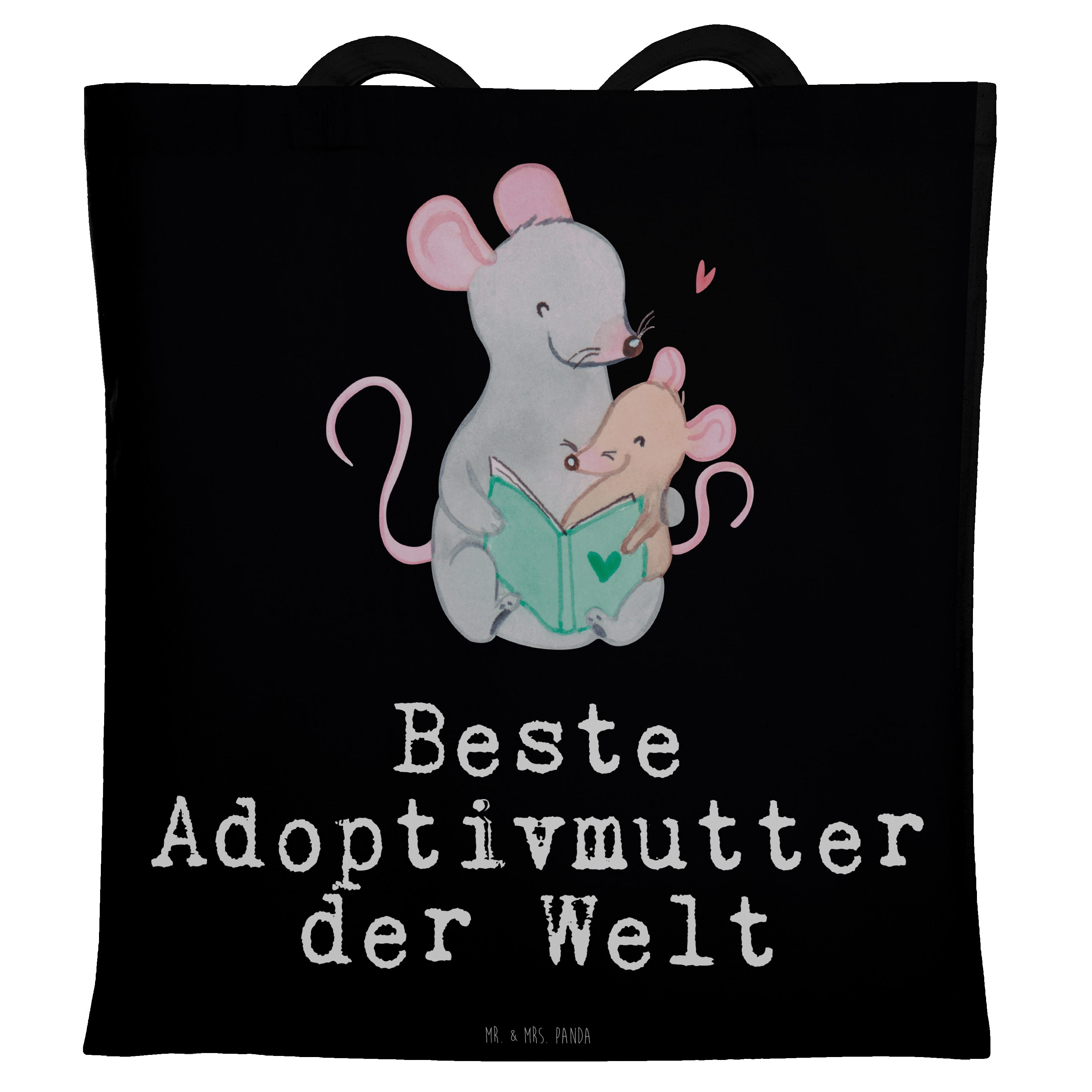 Welt Schwarz Mitbringsel, (1-tlg) Mr. Tragetasche & Geschenk, - der Adoptivmutter - Beste Maus Mrs. Panda