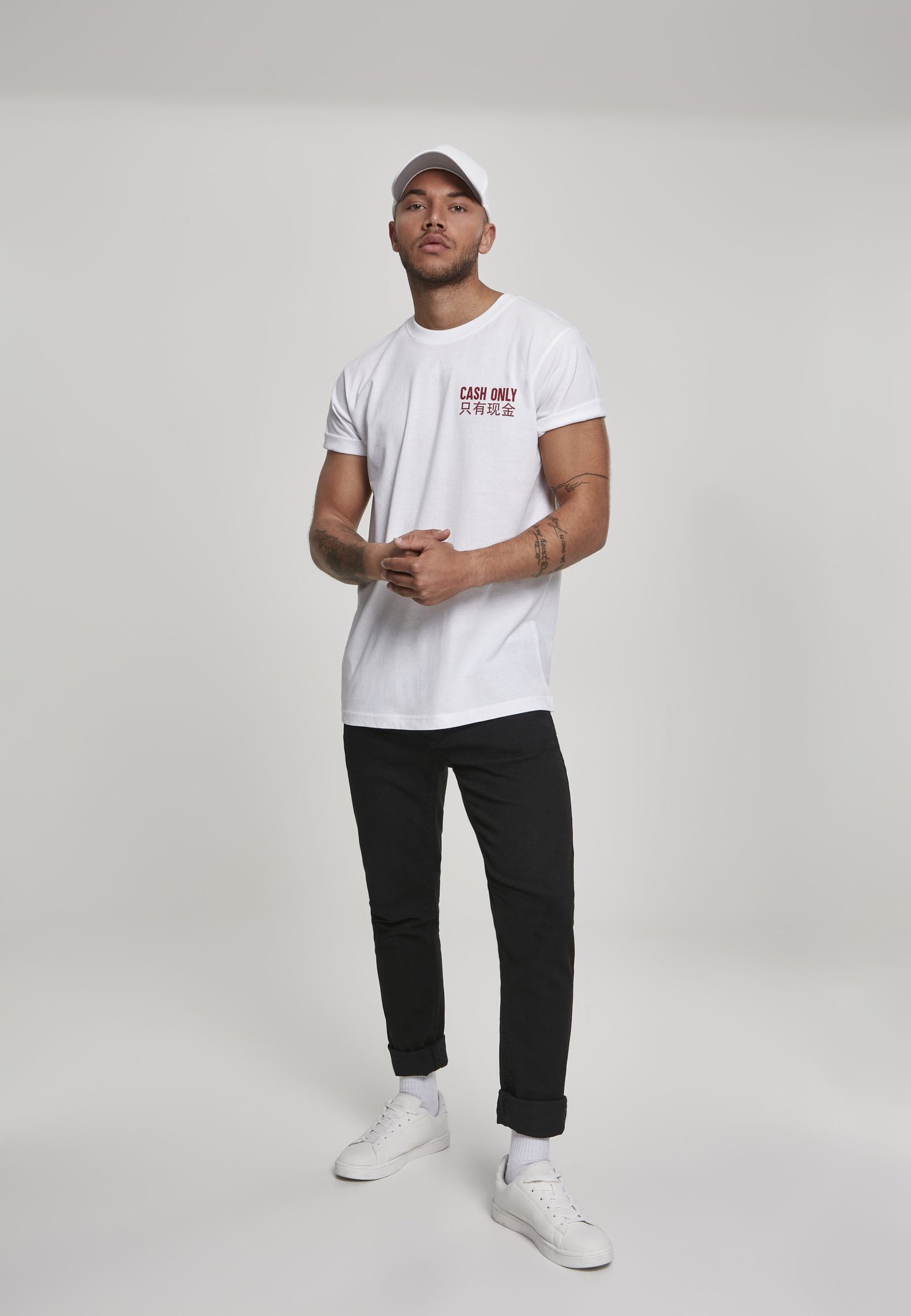 Mister Tee MisterTee T-Shirt Herren Tee white Only (1-tlg) Cash