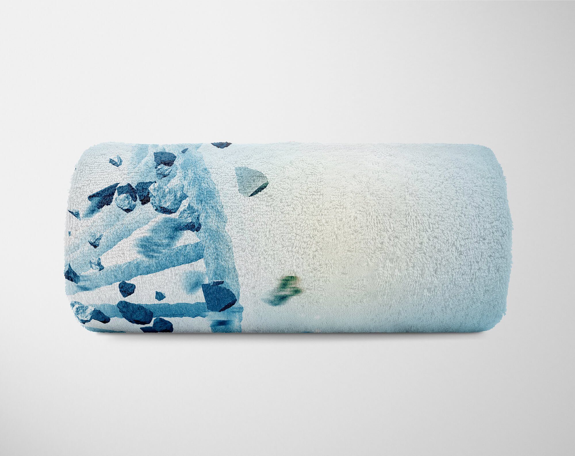 DNA (1-St), Saunatuch Fotomotiv Art Blau, Handtuch Strandhandtuch Handtücher mit 3D Kuscheldecke Sinus Kunst Baumwolle-Polyester-Mix Handtuch