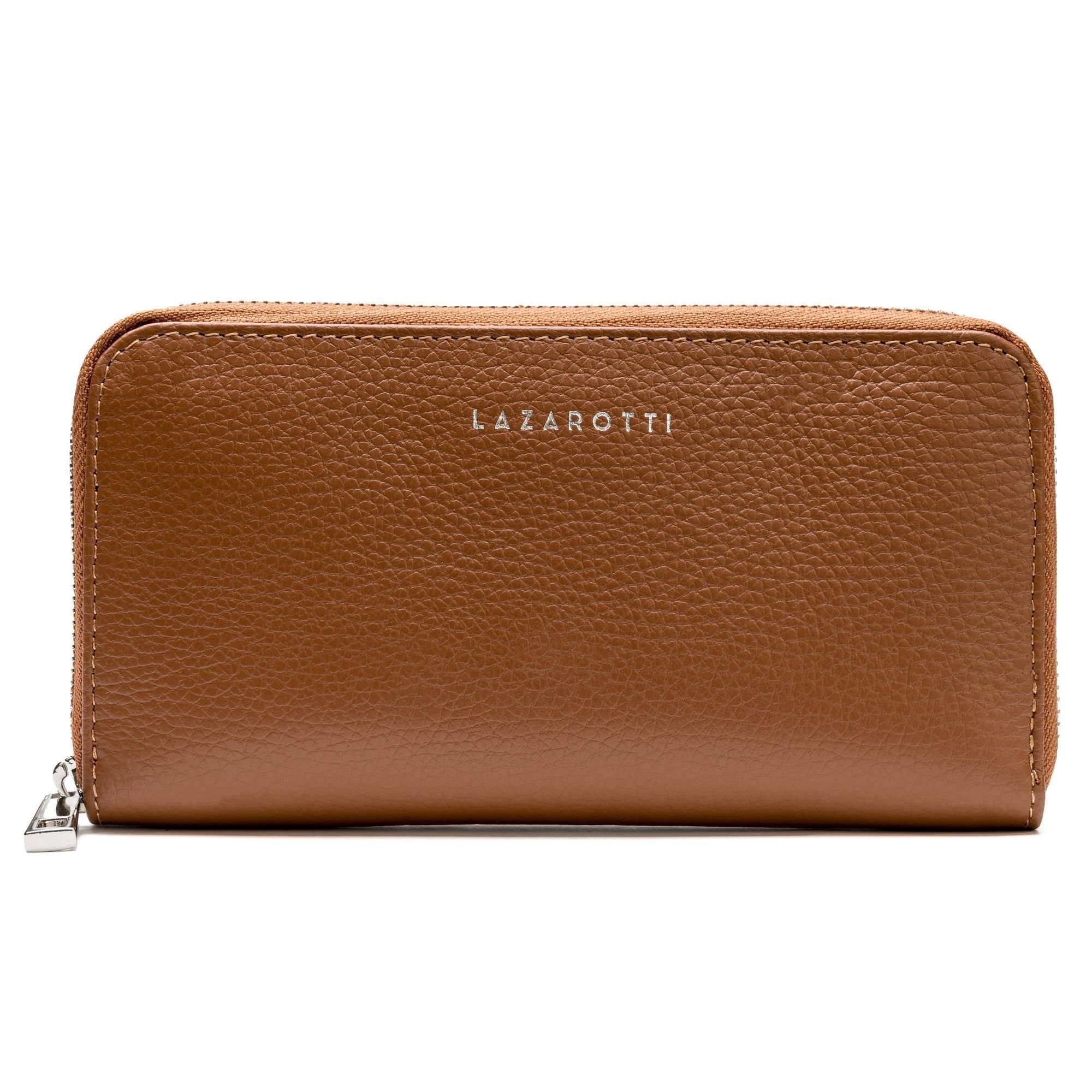 Lazarotti Geldbörse cognac Leather, Milano Leder