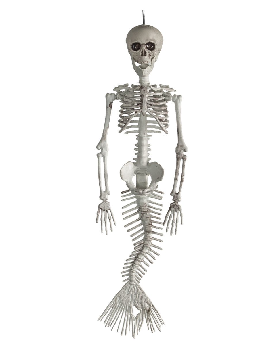 Dekoobjekt Skelettierte Halloween Meerjungfrau zum Dekorieren