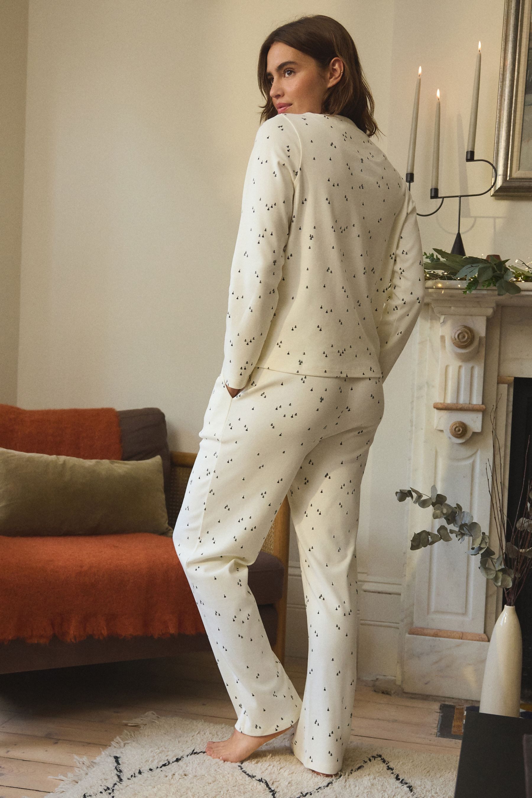 Next Pyjama Langarm-Schlafanzug aus 100 % schwerer günstig online kaufen