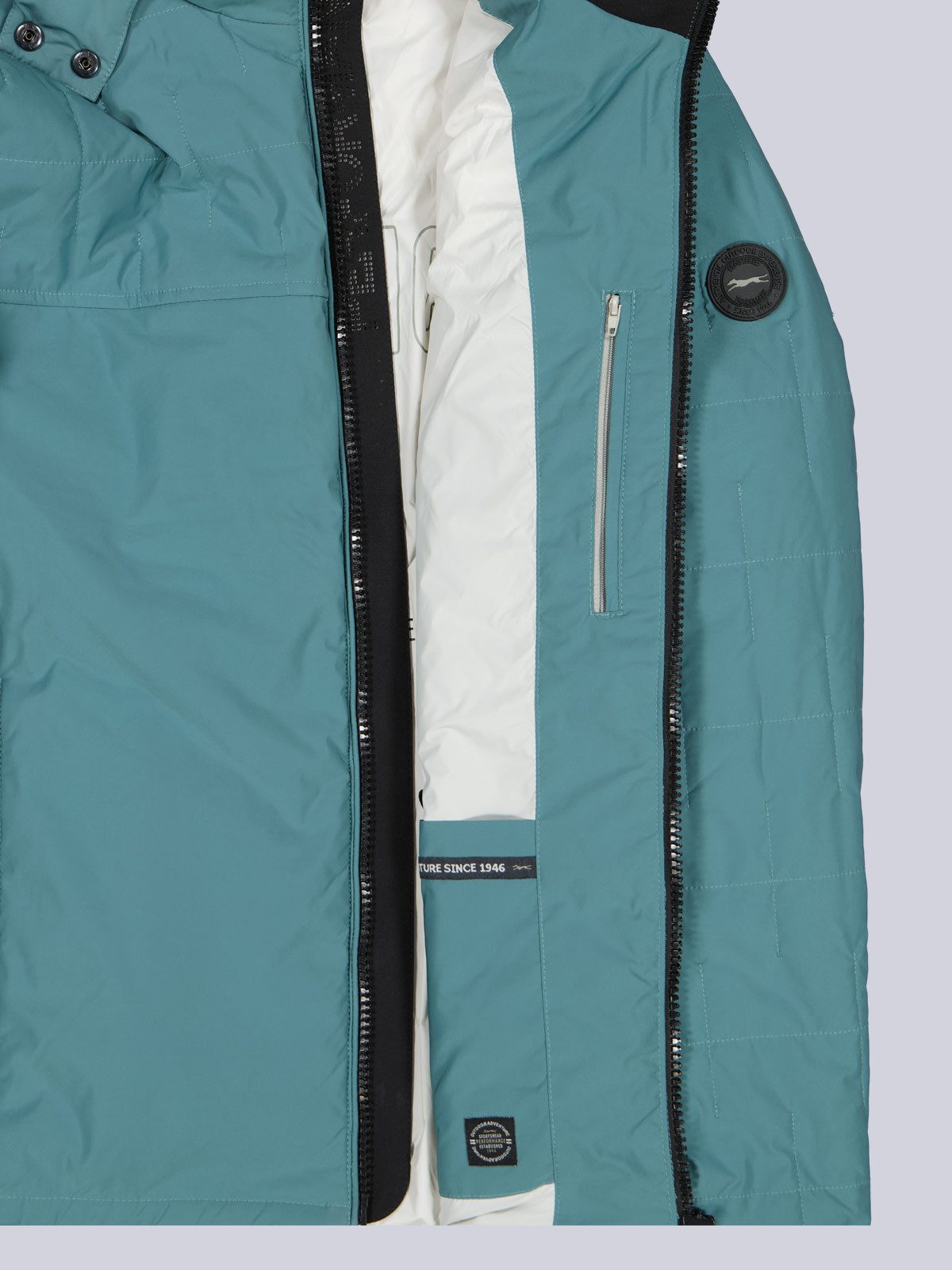 Engbers Steppjacke engbers Herren Jacke mit abnehmbarer Kapuze, Tuerkis