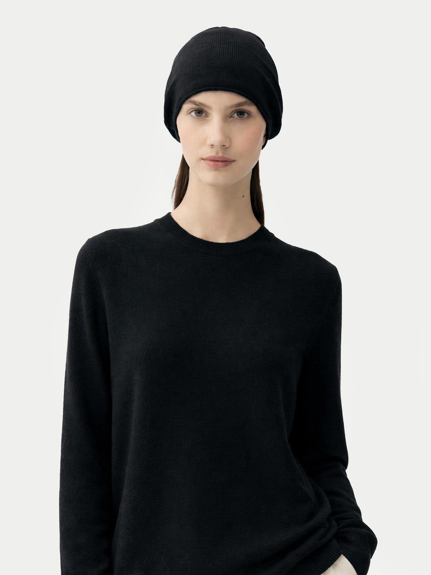 GOBI Cashmere Rundhalspullover 99€ Kaschmir-Set aus Pullover und Mütze günstig online kaufen