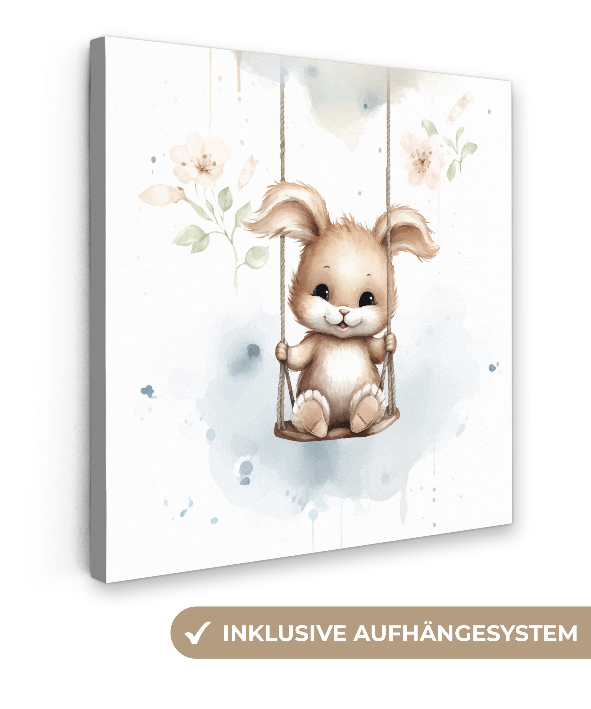 OneMillionCanvasses® Leinwandbild Kaninchen - Babytier - günstig online kaufen