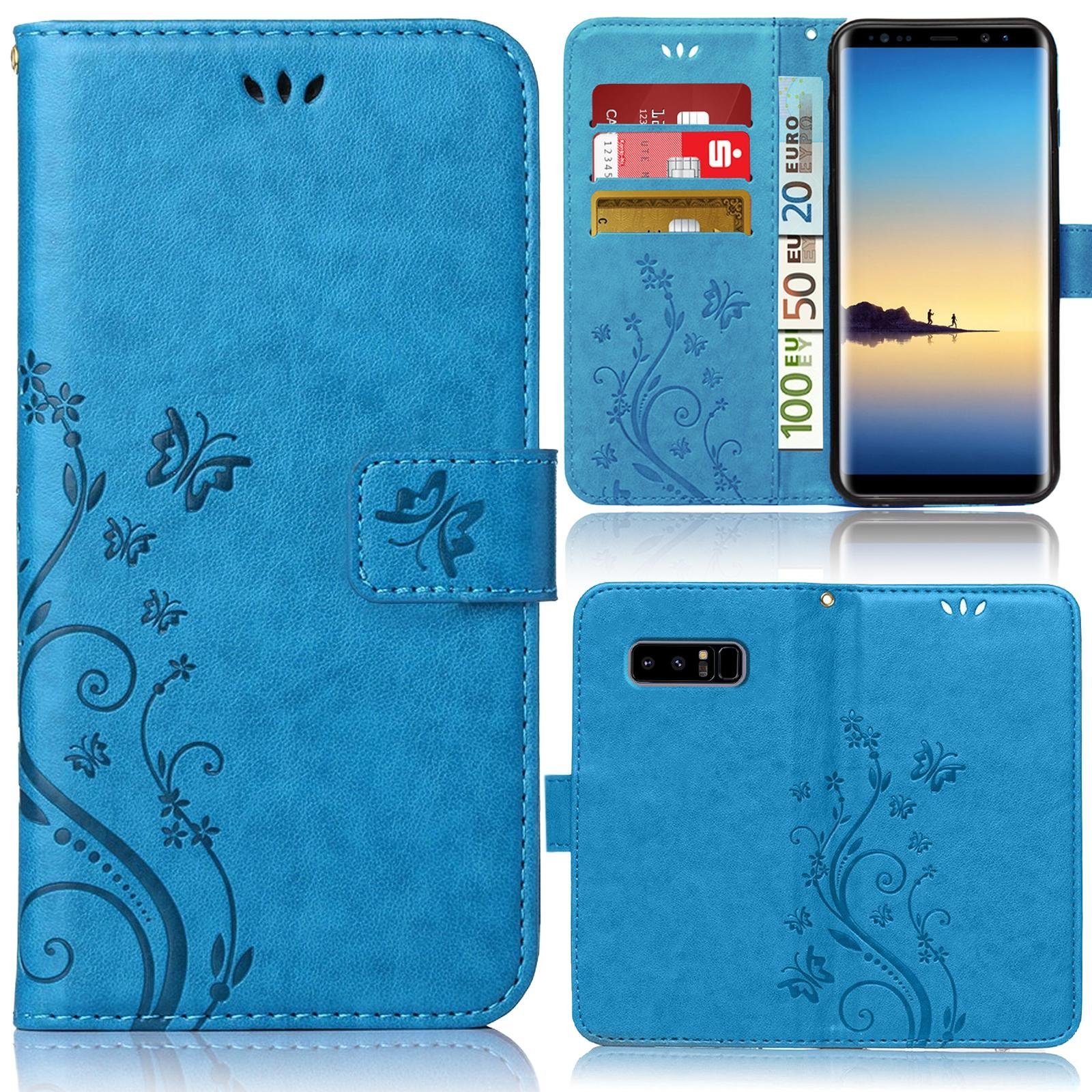 Numerva Handyhülle Bookstyle Flower Handytasche Schutzhülle für Samsung Galaxy S10, Klapphülle Flip Cover mit Blumenmuster