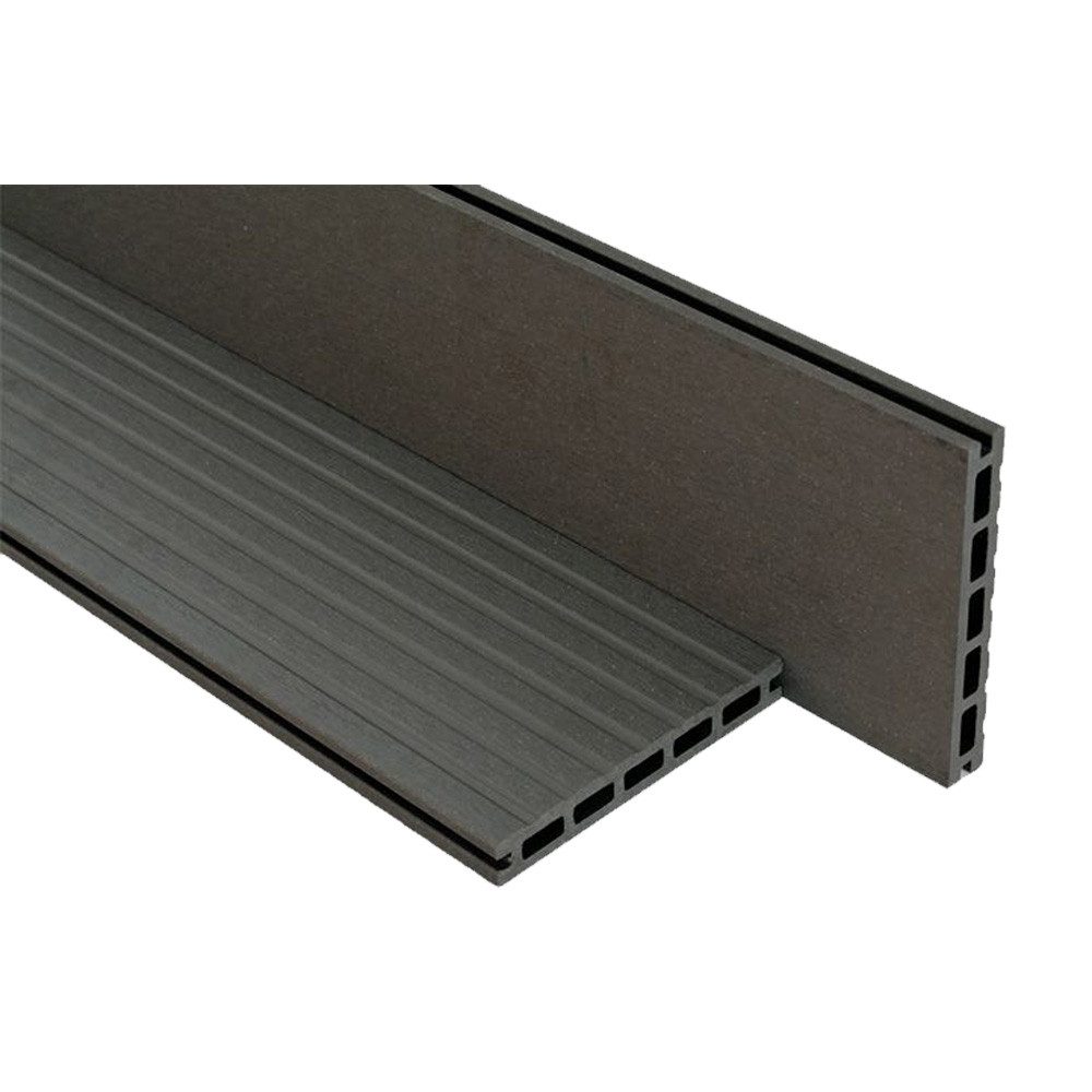 Terrassendielen Muster WPC / BPC Terassendiele Hohlkammerdiele, 20 x 145 mm, anthrazit