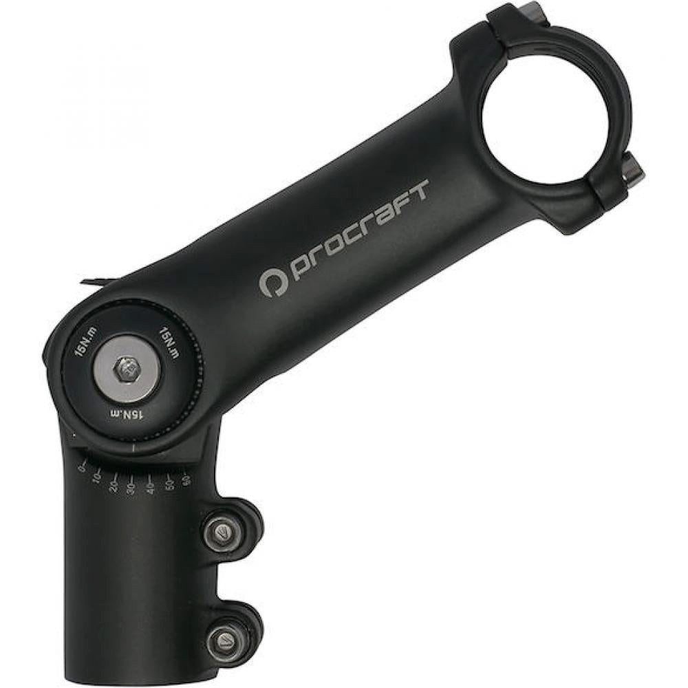 Procraft Fahrradlenker Procraft Vorbau Ahead AL Adjustable 0°-60° / 110 mm, Schwarz - Verstel