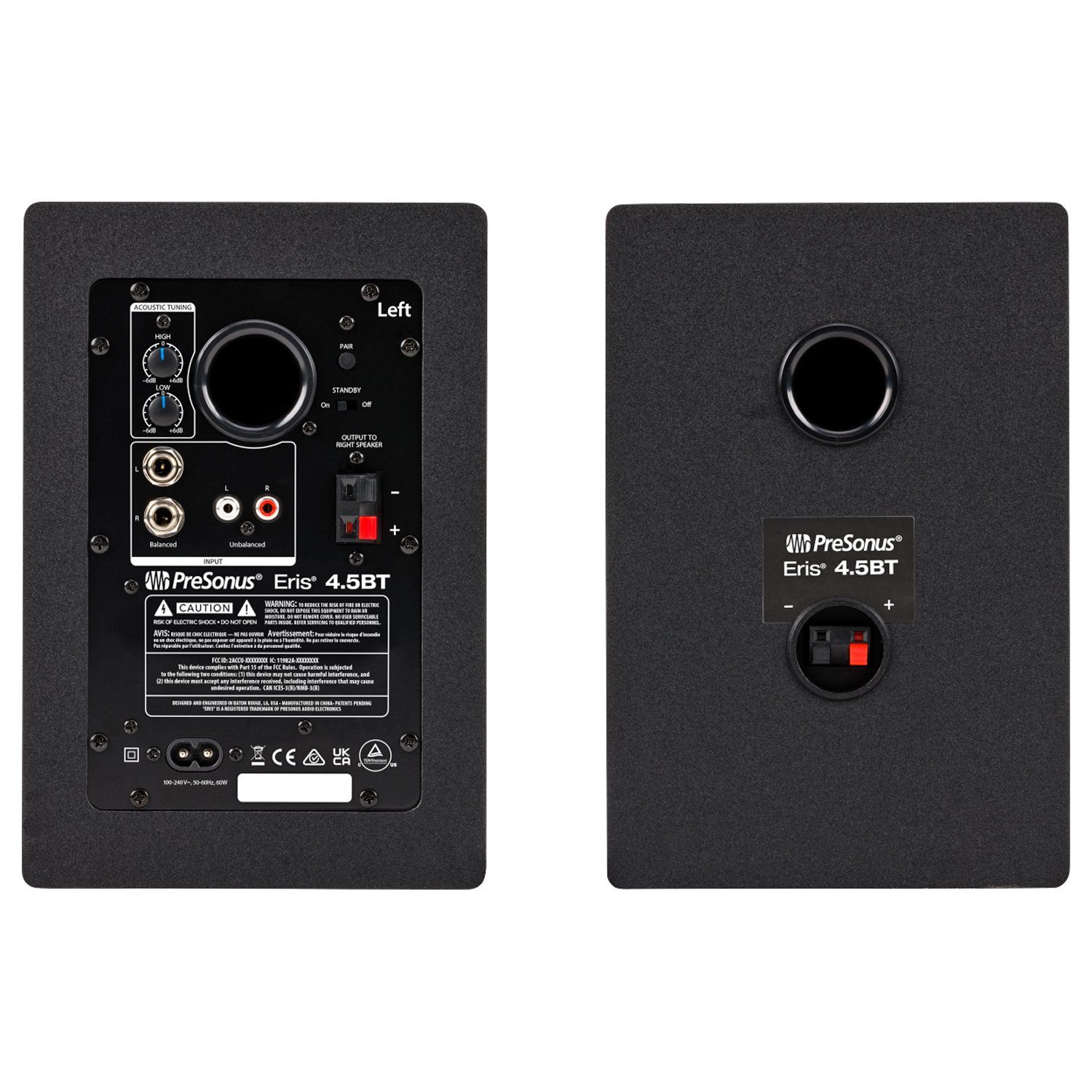 Presonus Presonus Eris 4.5BT Bluetooth-Boxen 2nd Gen mit Boxen-Füße PC-Lautsprecher (Bluetooth, 50 W, mit Boxenfüße)