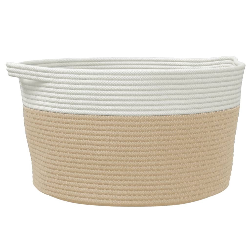 vidaXL Aufbewahrungskorb Aufbewahrungskorb Beige und Weiß günstig online kaufen