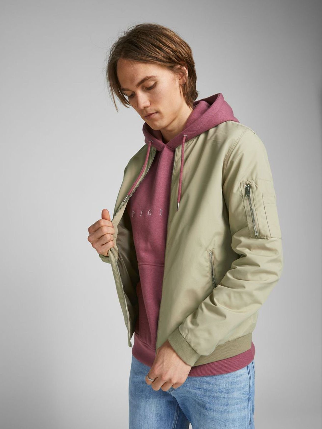 Jack & Jones BOMBER 12173990 in - 4382 JJERUSH Blouson Grün PS