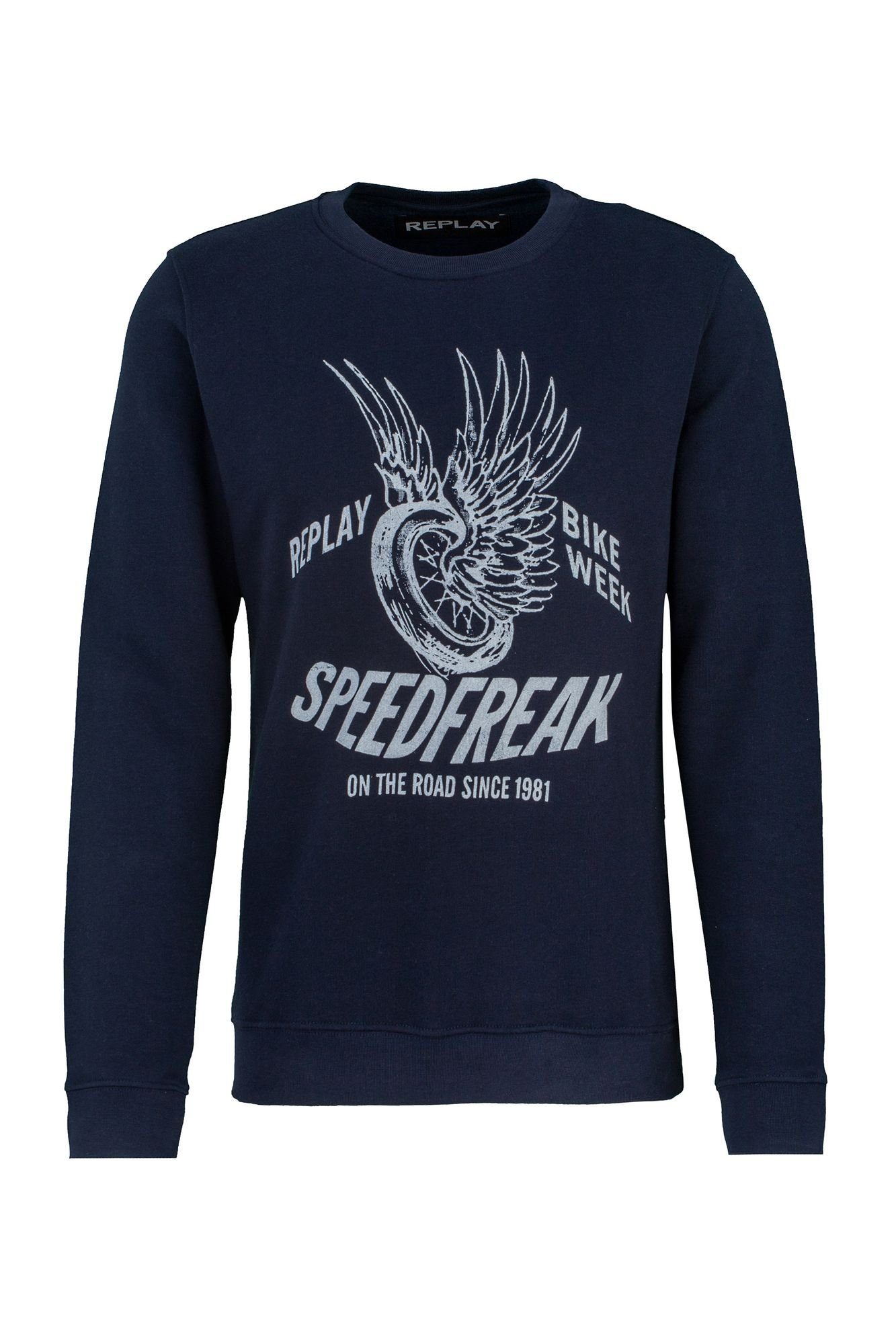 Replay Sweatshirt Speedfreak aus reiner Baumwolle