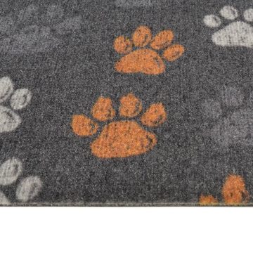 Fußmatte Küchenteppich Waschbar Pfoten 60x180 cm Samt, furnicato, Rechteckig
