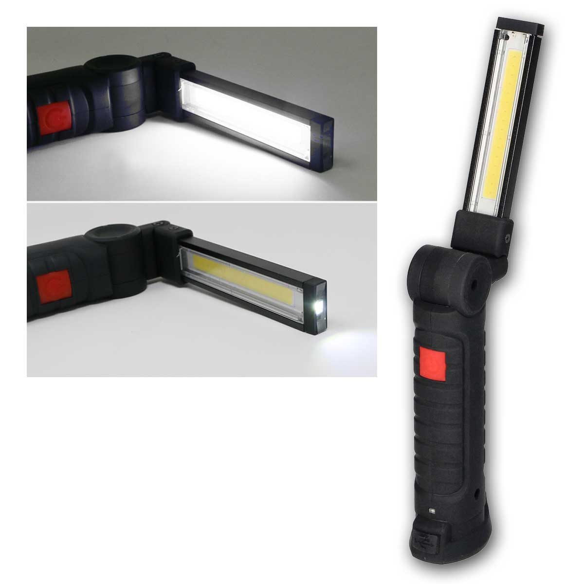 Virone LED Arbeitsleuchte LED Akku-Arbeitsleuchte, faltbar, 2W, 200lm, 6500K, kaltweiß