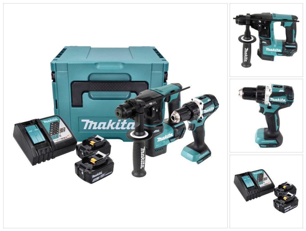 Makita Akku-Schrauber DLX 2271 TJ Akku Combo Kit DDF 484 Akku Bohrschrauber günstig online kaufen