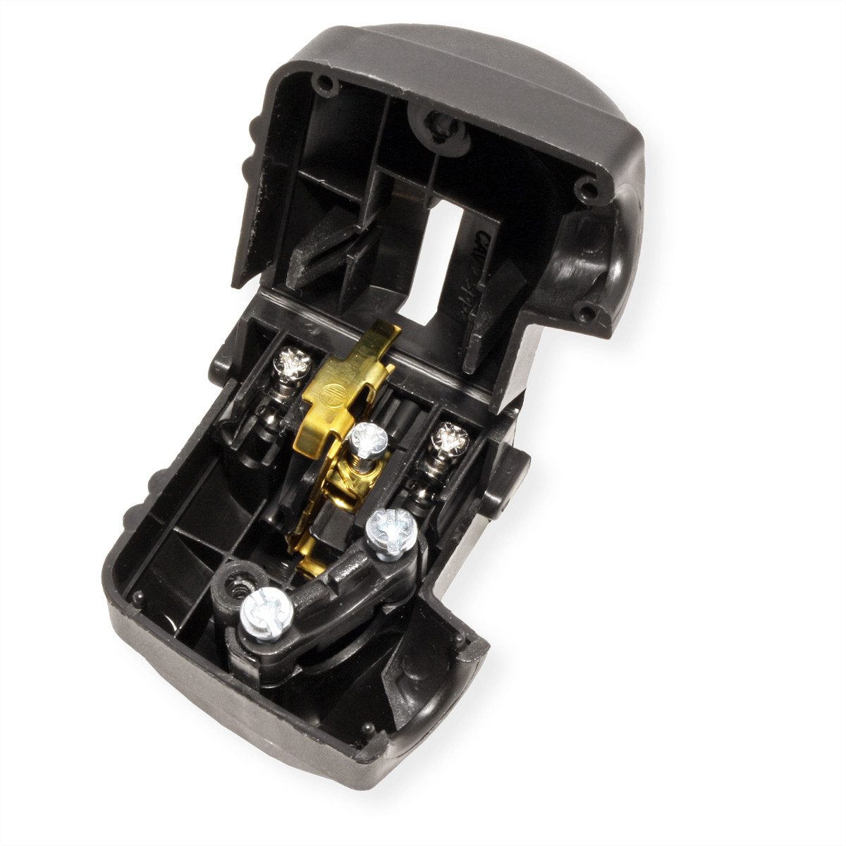 Bachmann Schutzkontaktstecker Stromadapter, 0 cm, schwarz bruchfest, montierbar, IP 20, Winkel, 911.175