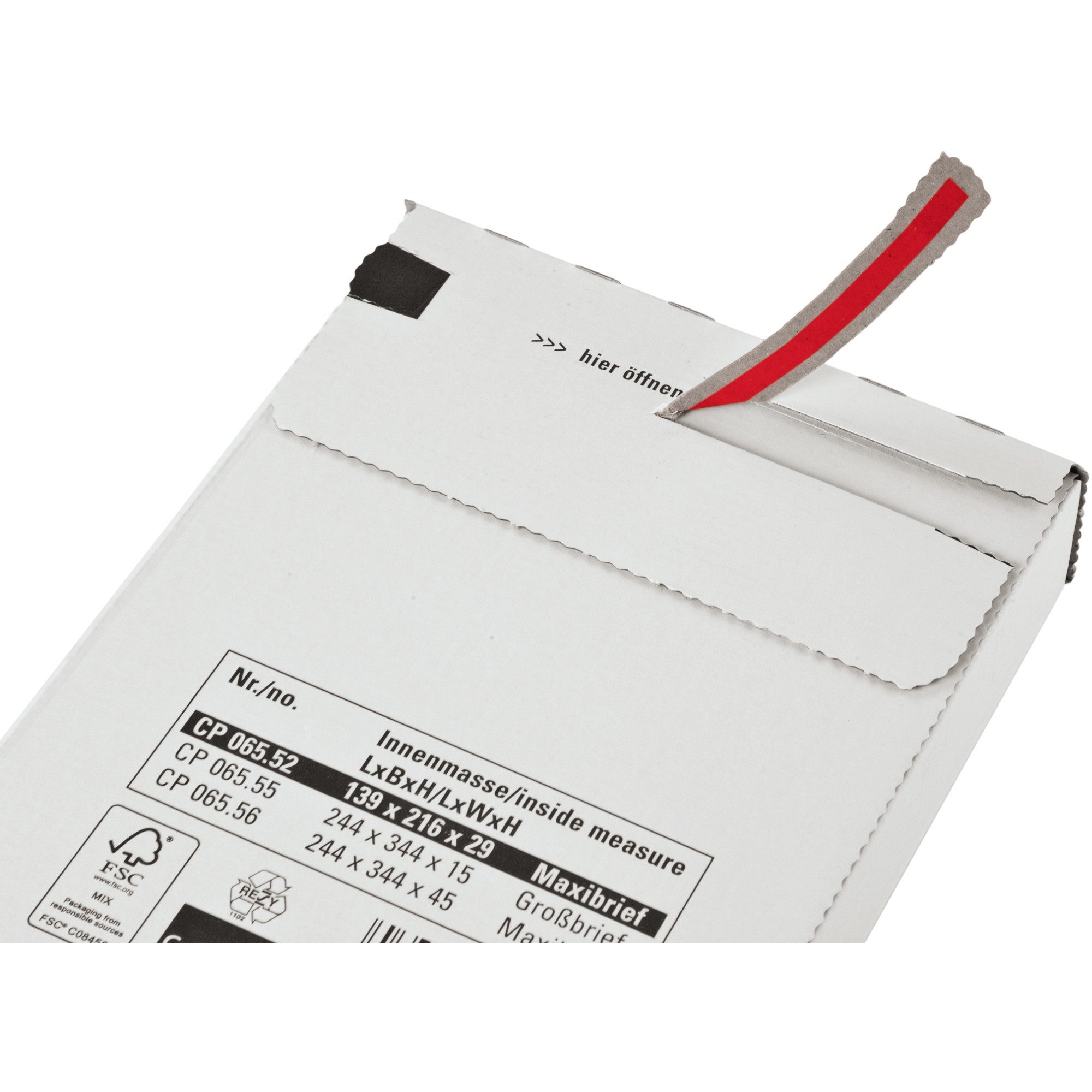 COLOMPAC Versandkarton Versandkarton Premium CP155.255 selbstklebend Blitzbodenkarton weiß