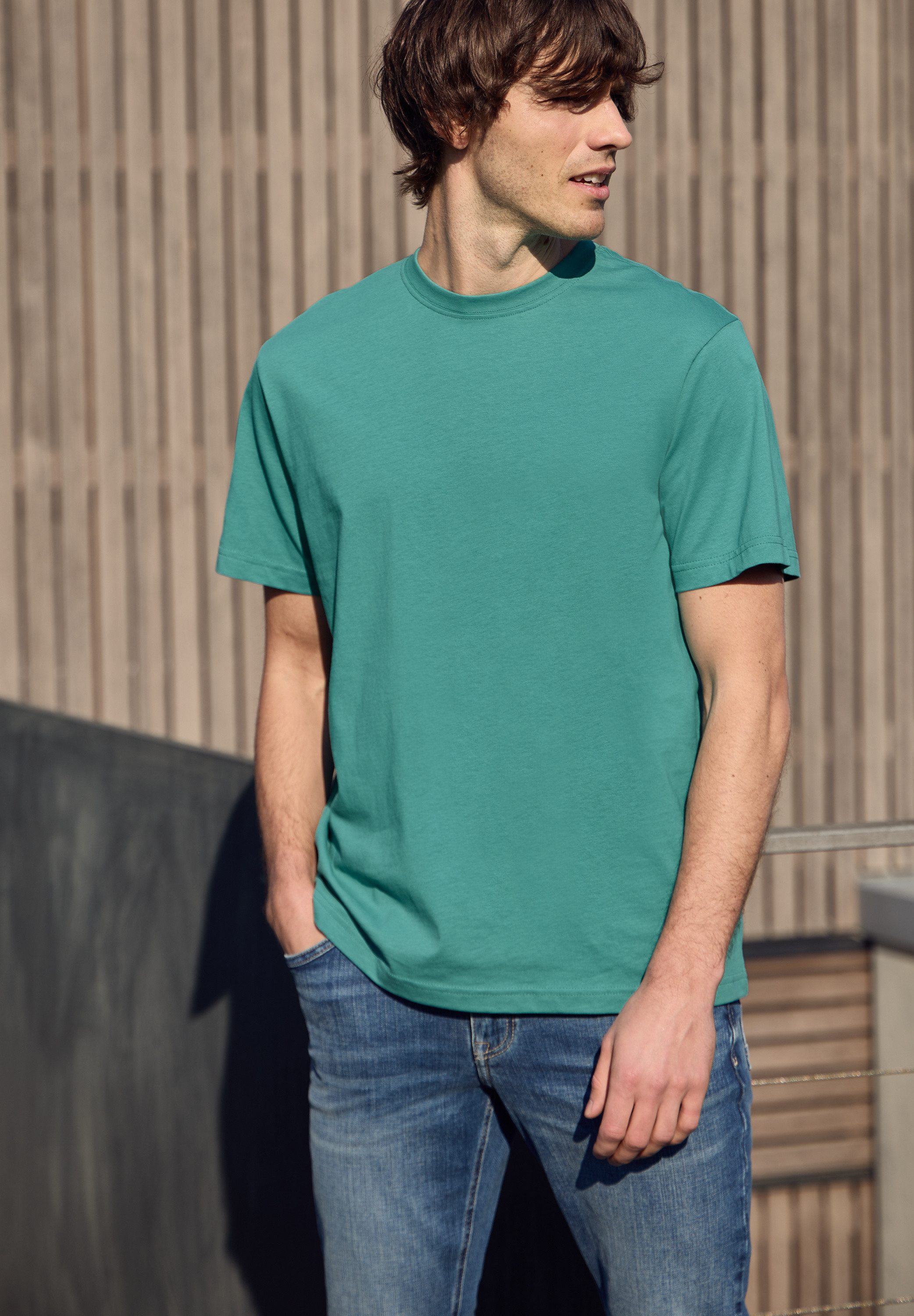 STREET ONE MEN T-Shirt aus reiner Baumwolle