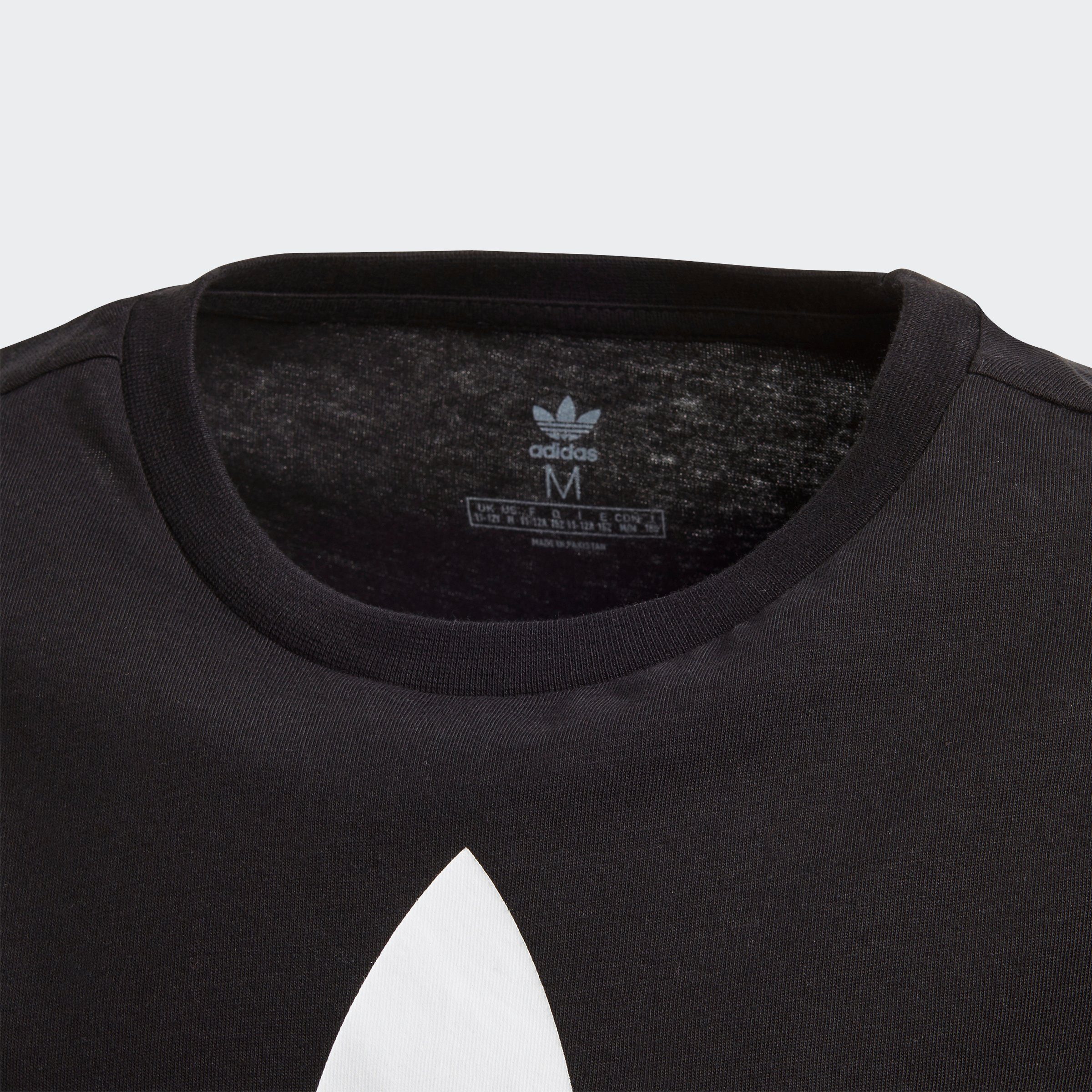 TEE / adidas TREFOIL Black T-Shirt Unisex Originals White