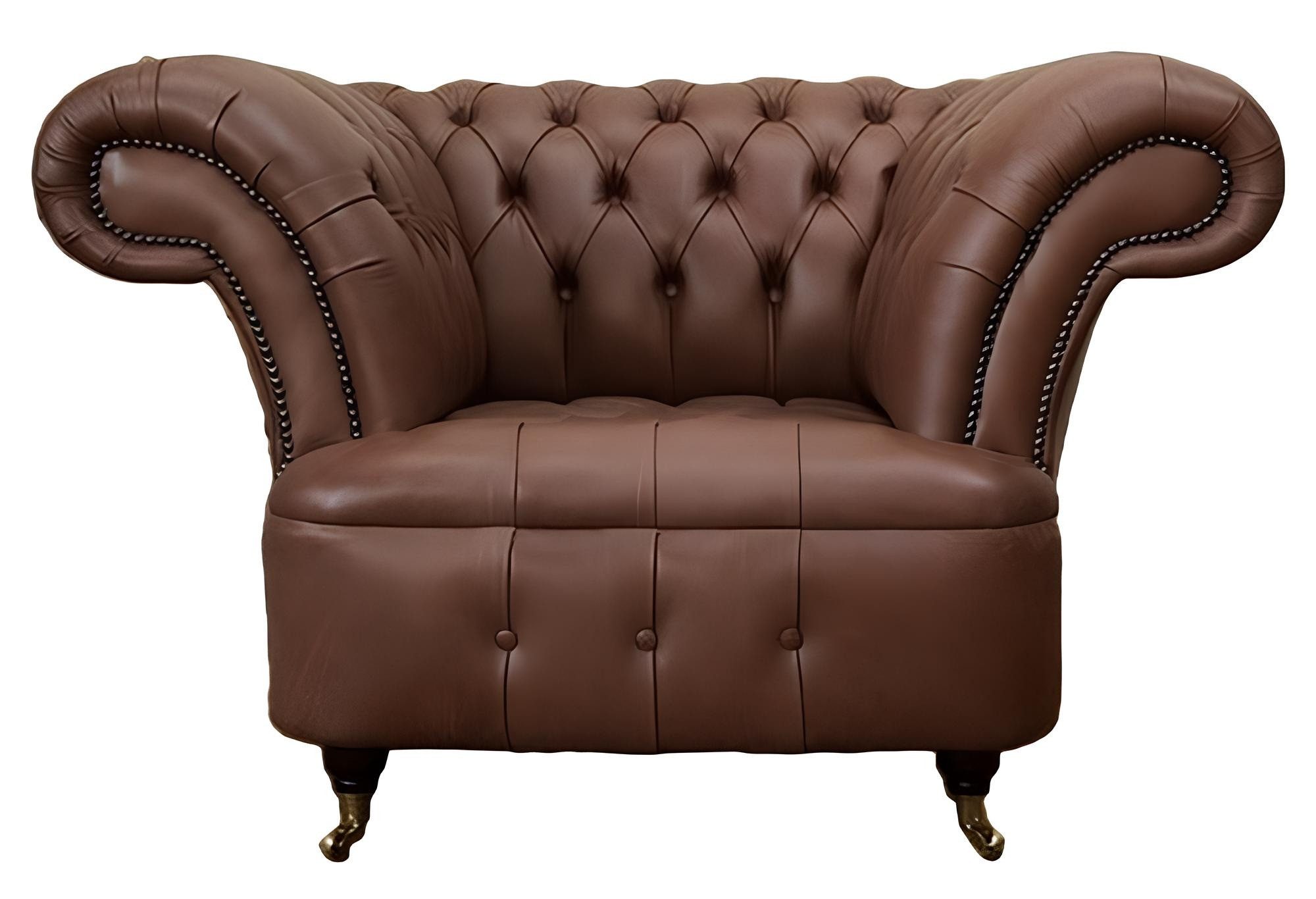 Xlmoebel Chesterfield-Sessel Eleganter Sessel im Chesterfield Design aus hochwertigem Textil (Sessel (1 Sitzer), Hergestellt in Europa