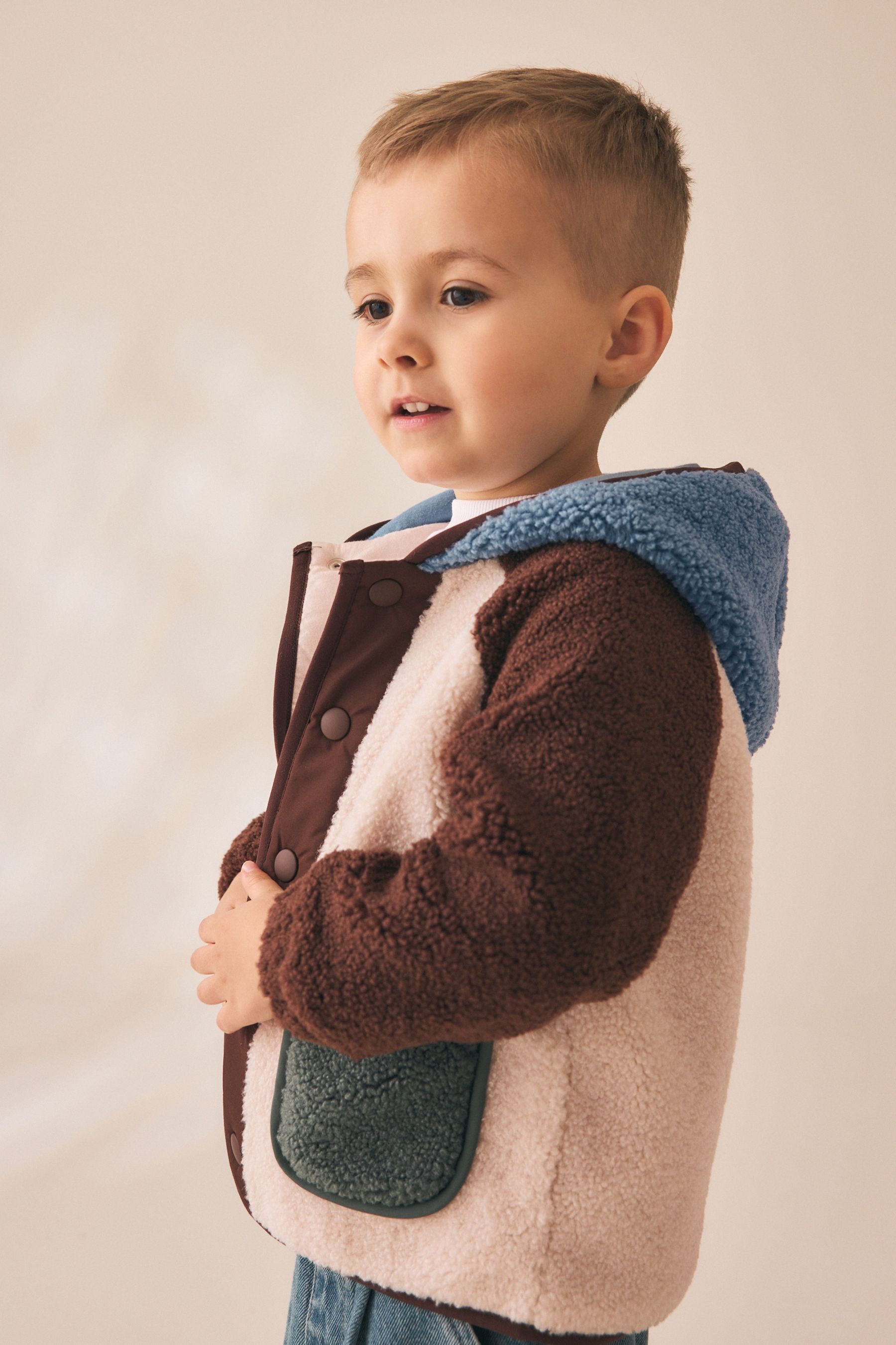 Next Kapuzenfleecejacke Fleecejacke mit Kapuze (1-St) – Bild 3 von 5