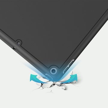 Dux Ducis Tablet-Hülle Buch Tasche Hartschale mit Smart Sleep Standfunktion für Apple iPad 10.2" (2021) Tablet Hülle Schutzhülle Schwarz
