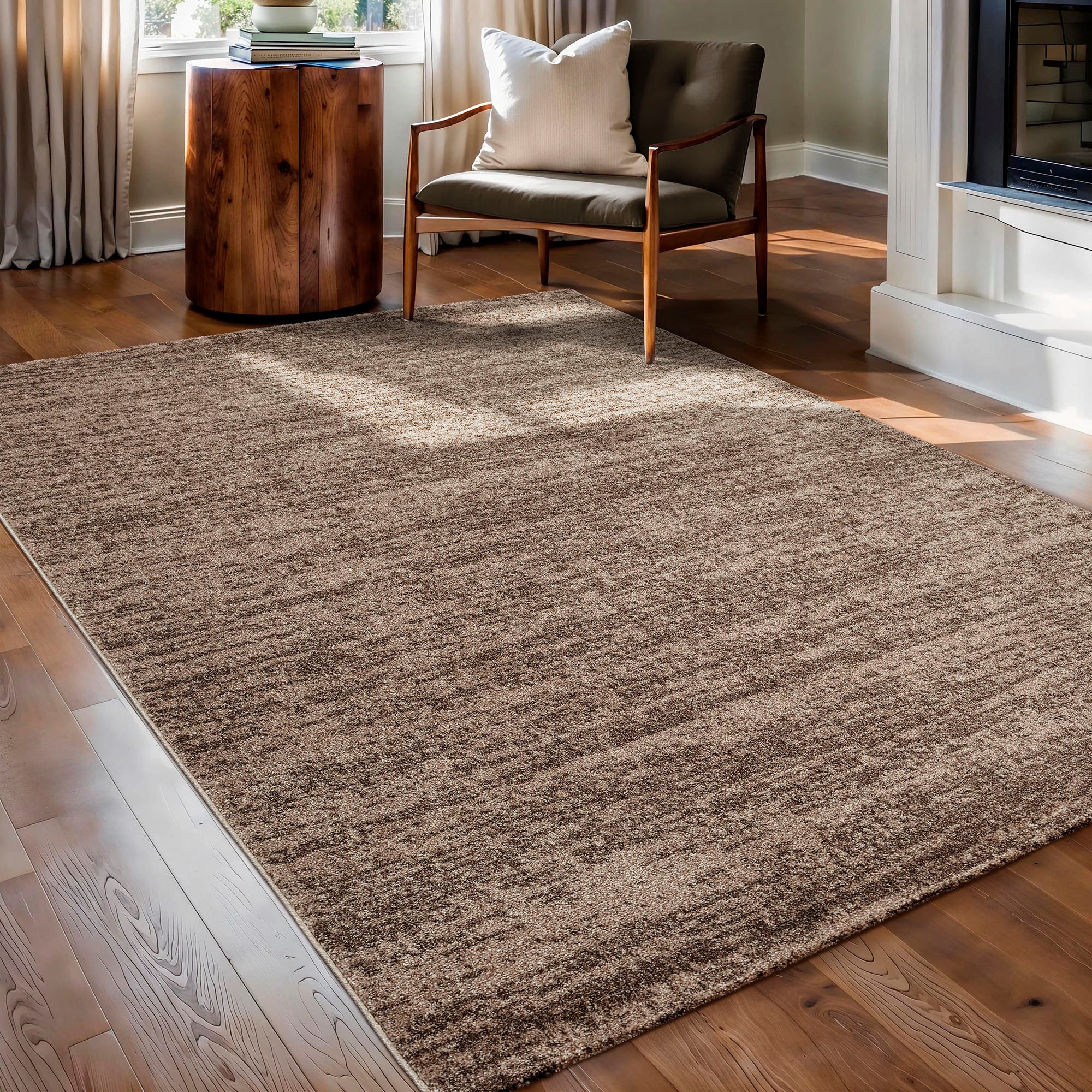 Sanat Teppich Oslo, auch als Läufer und in Rund, rechteckig, Höhe: 10 mm, meliert robuster Kurzflor, Wohnzimmer, Schlafzimmer, auch als Läufer
