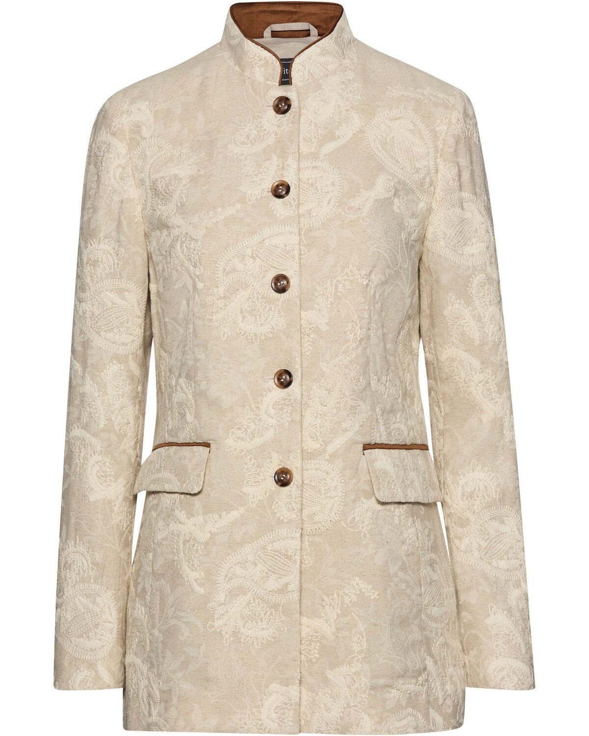 White Label Longblazer Bestickter Jacquard-Gehrock
