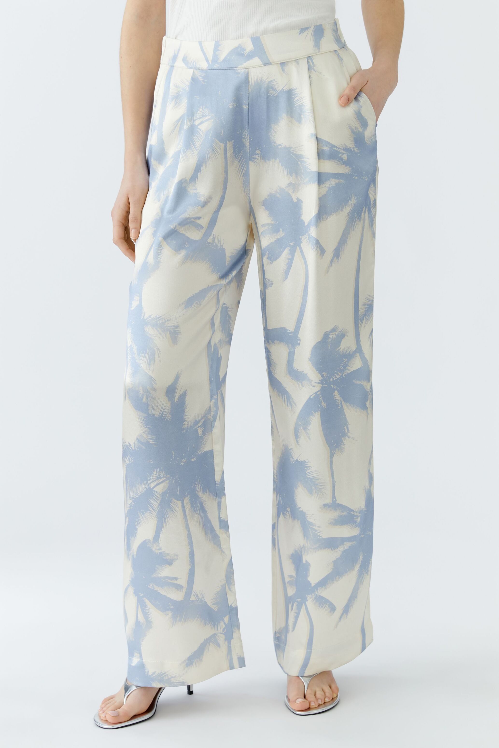 Oui Stoffhose Palazzohose Viskosesatin günstig online kaufen
