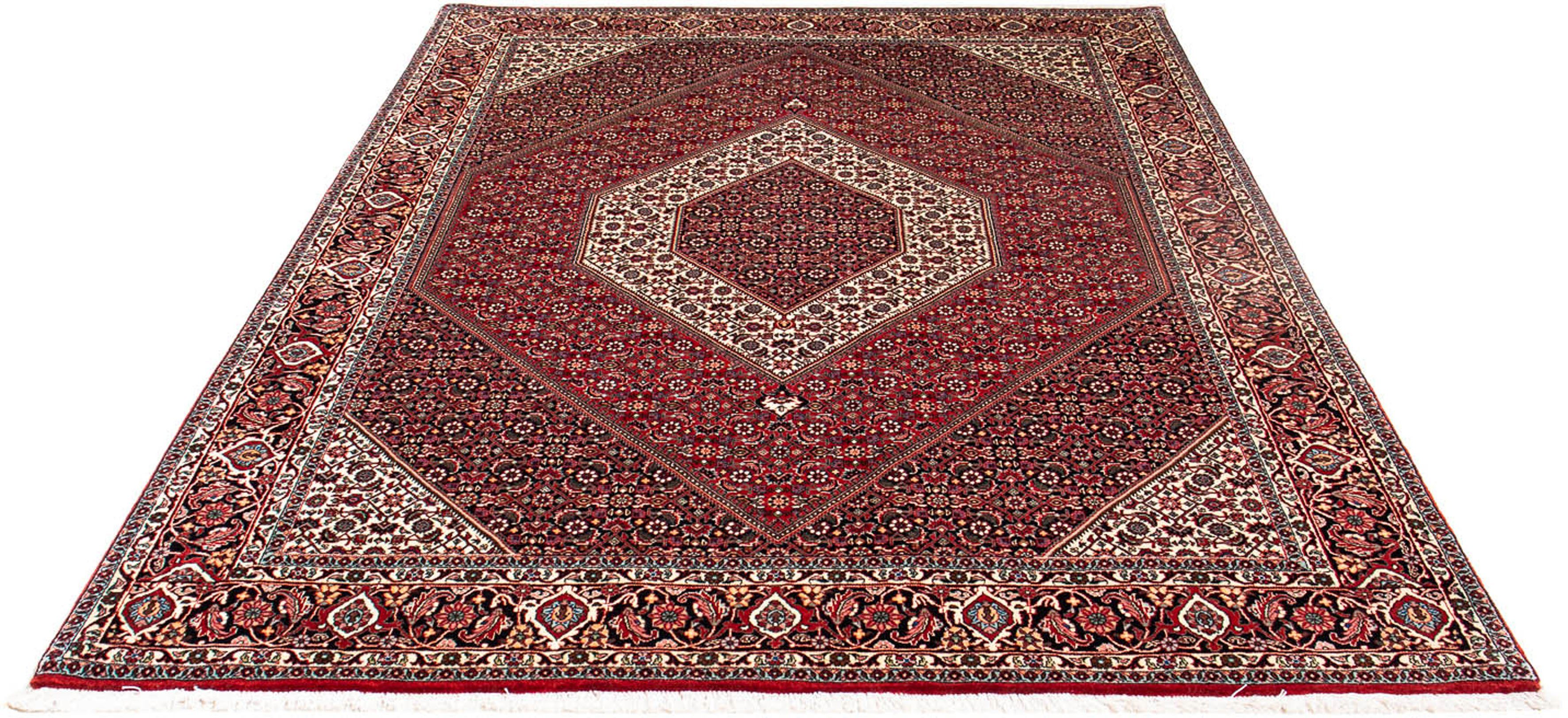 Orientteppich Perser - Bidjar - 240 x 172 cm - dunkelrot, morgenland, rechteckig, Höhe: 15 mm, Wohnzimmer, Handgeknüpft, Einzelstück mit Zertifikat