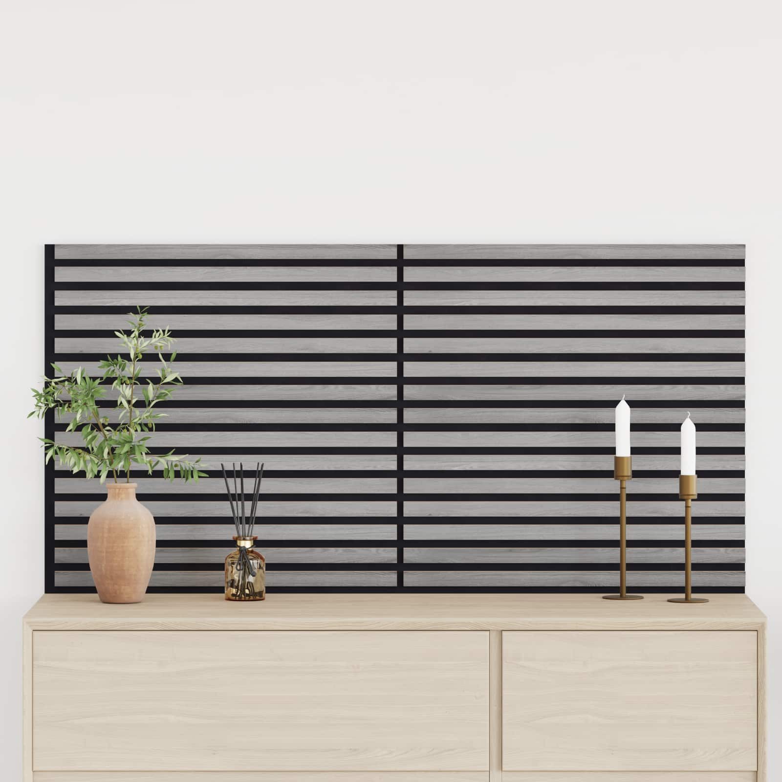 vidaXL Wandpaneel Wandpaneele 2 pcs Grau 60,5 x 60 cm, (2-tlg)