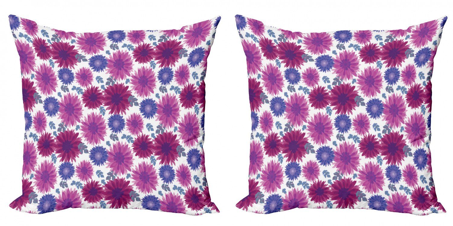 Kissenbezüge Modern Accent Doppelseitiger Digitaldruck, Abakuhaus (2 Stück), Garten Blühende Fall-Blumen