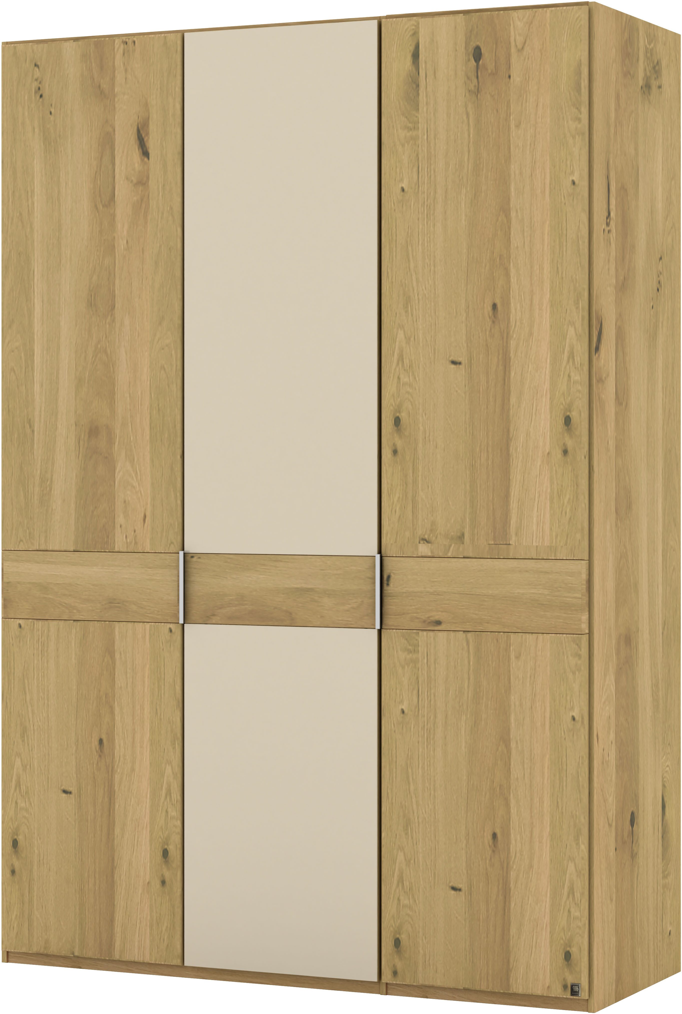 Musterring Kleiderschrank Savona, Kleiderschrank, Schrank, Garderobe, teilmassiv Eiche (mit Türdämpfern, mit Spiegel oder Glas, extra Böden, MADE IN GERMANY) Türen in Bianco-Eiche massiv, Spiegel-/Glastüren, verschiedene Größen