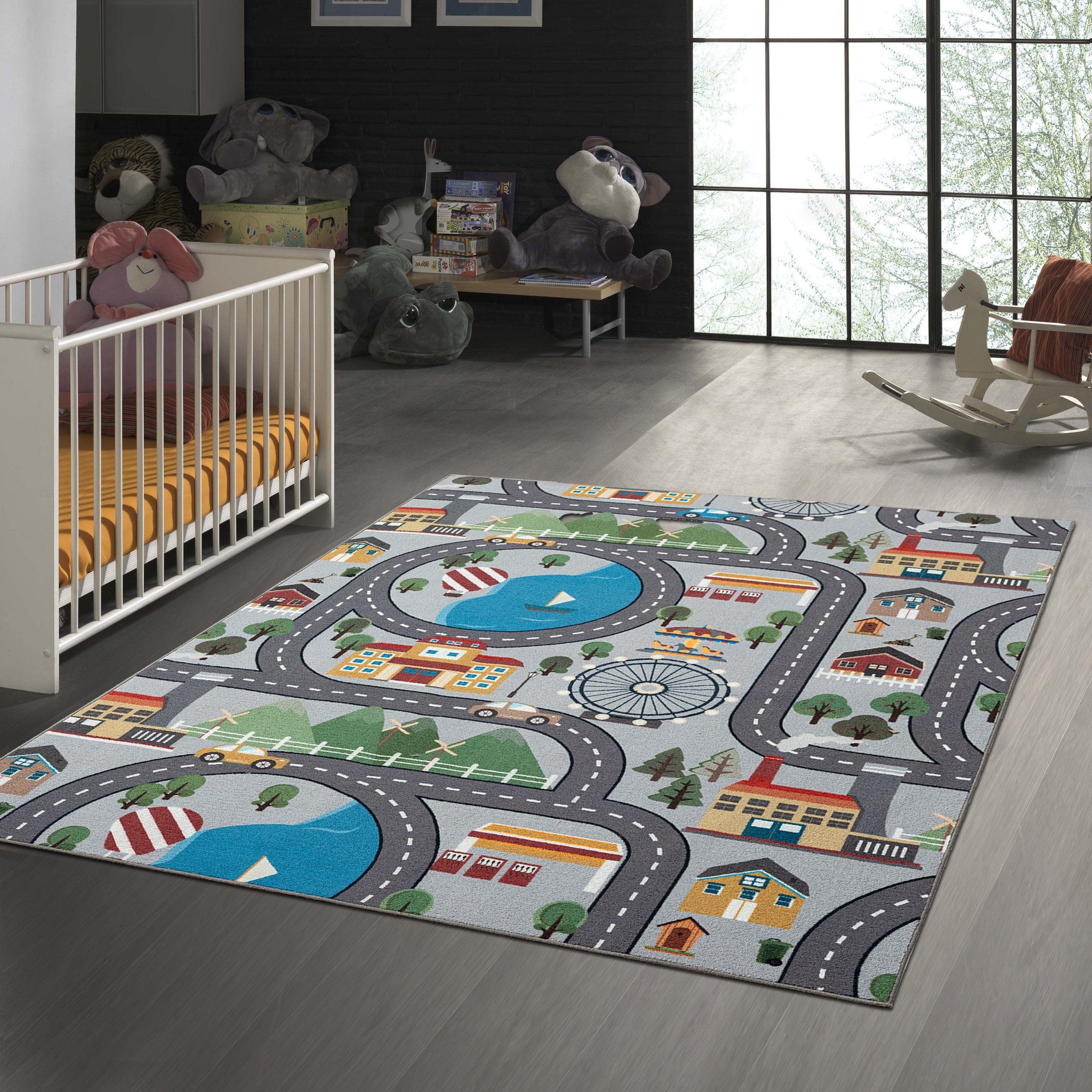 TeppichHome24 Kinderteppich Spielteppich - Straßenteppich in günstig online kaufen
