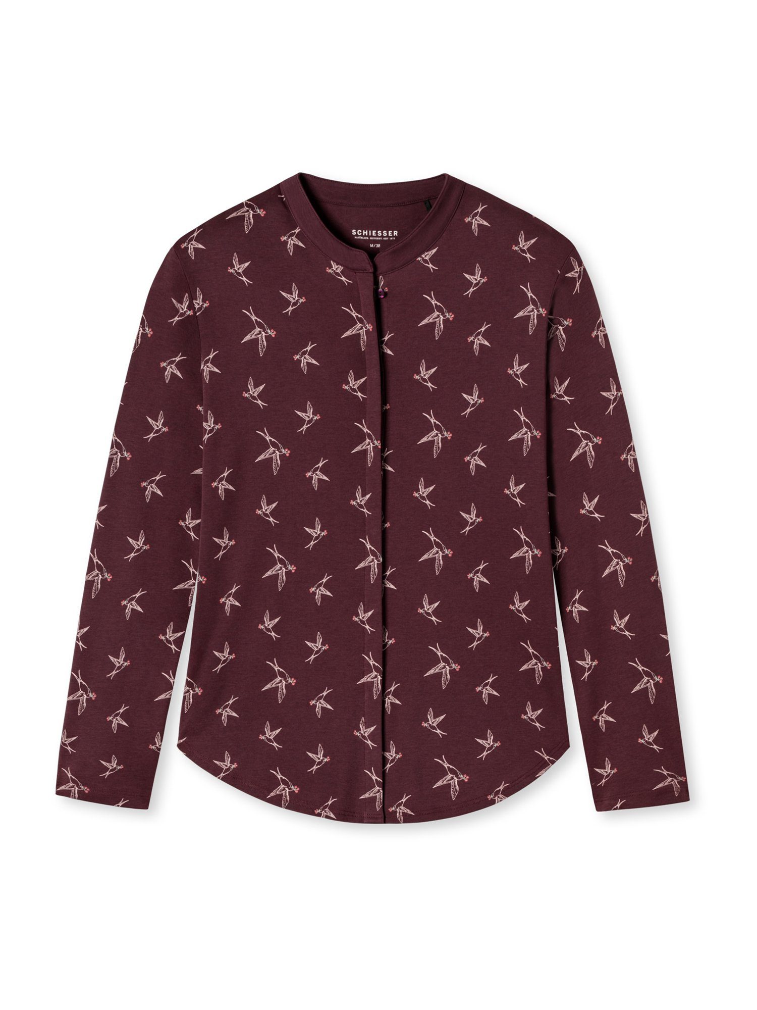 Schiesser Longsleeve Mix & Relax burgund