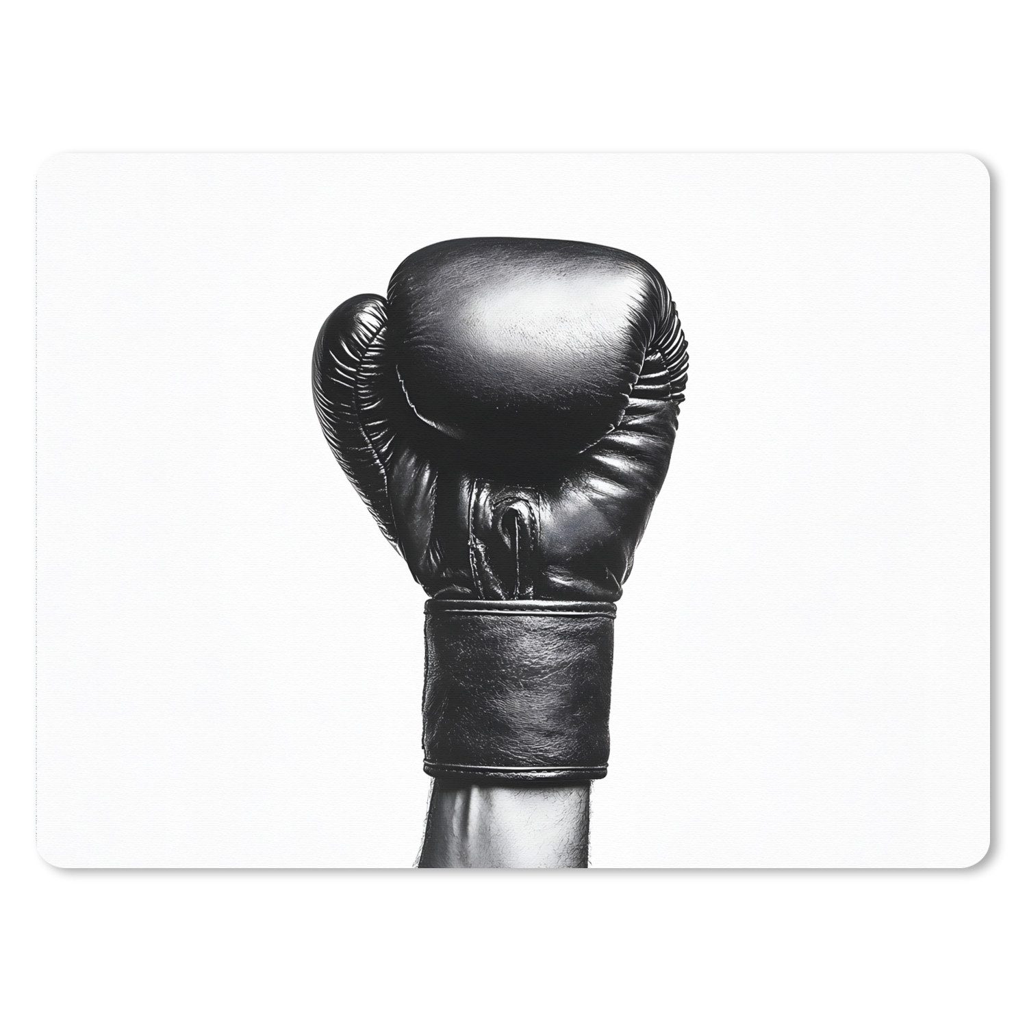 MuchoWow Mauspad Boxhandschuh - Schwarz - Hand (1-St), Gaming, Büro, Mousepad XXL, Großes, Mausunterlage, 80x60 cm