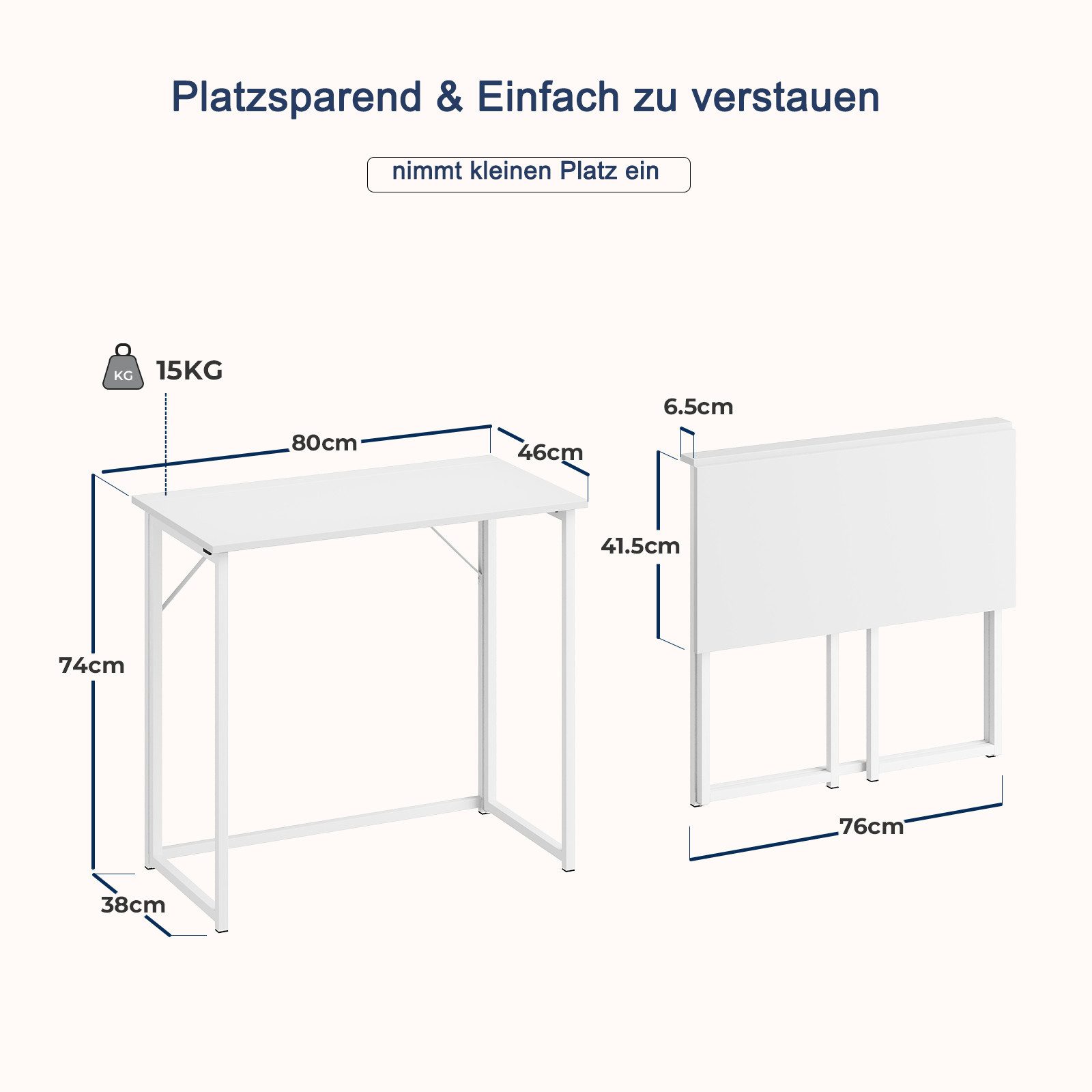 NAIMP Klapptisch Schreibtisch faltbar Computertisch PC günstig online kaufen