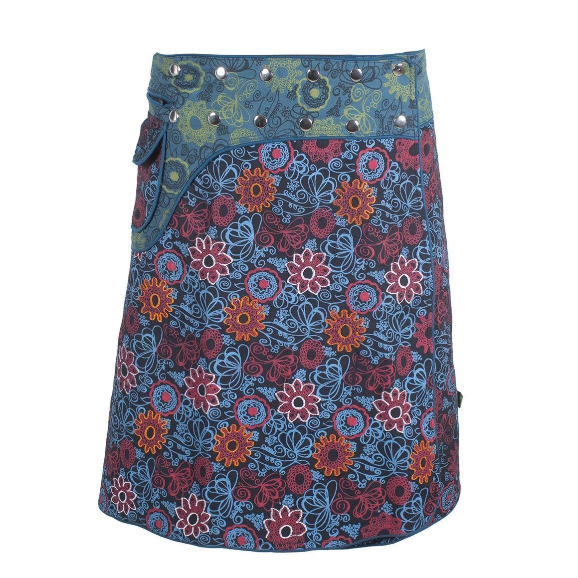 Vishes Wickelrock Blümchen Wickelrock Cacheur Druckknöpfe günstig online kaufen