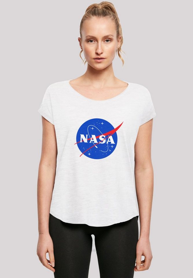 F4NT4STIC T-Shirt NASA Classic Insignia Logo' Print, Hinten extra lang  geschnittenes Damen T-Shirt